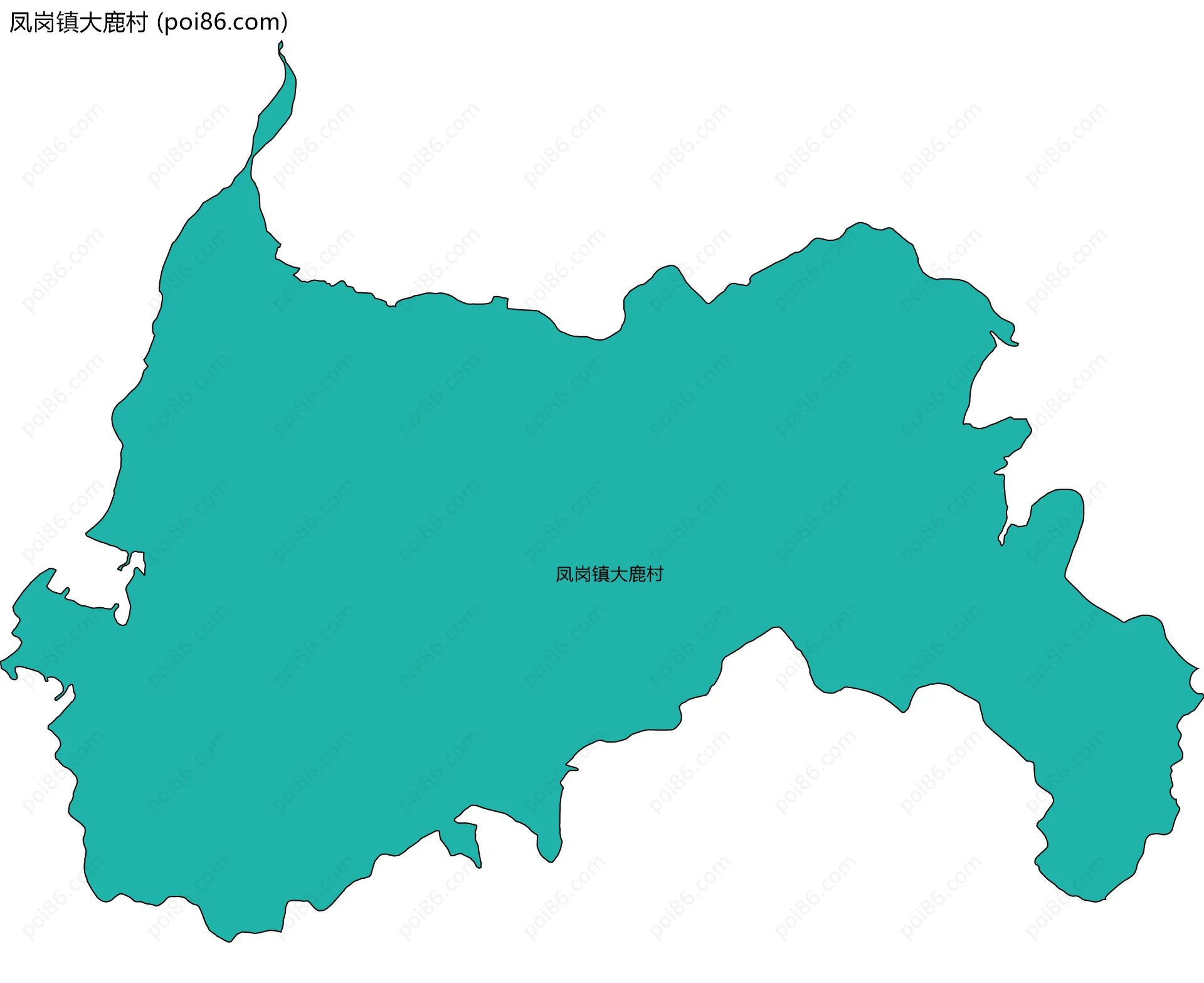 凤岗镇大鹿村边界地图