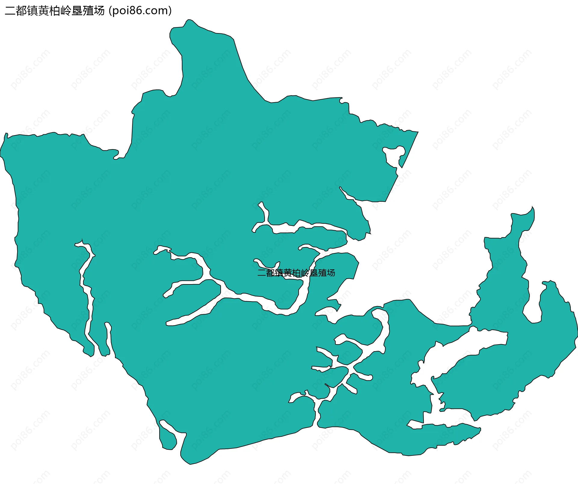 二都镇黄柏岭垦殖场边界地图