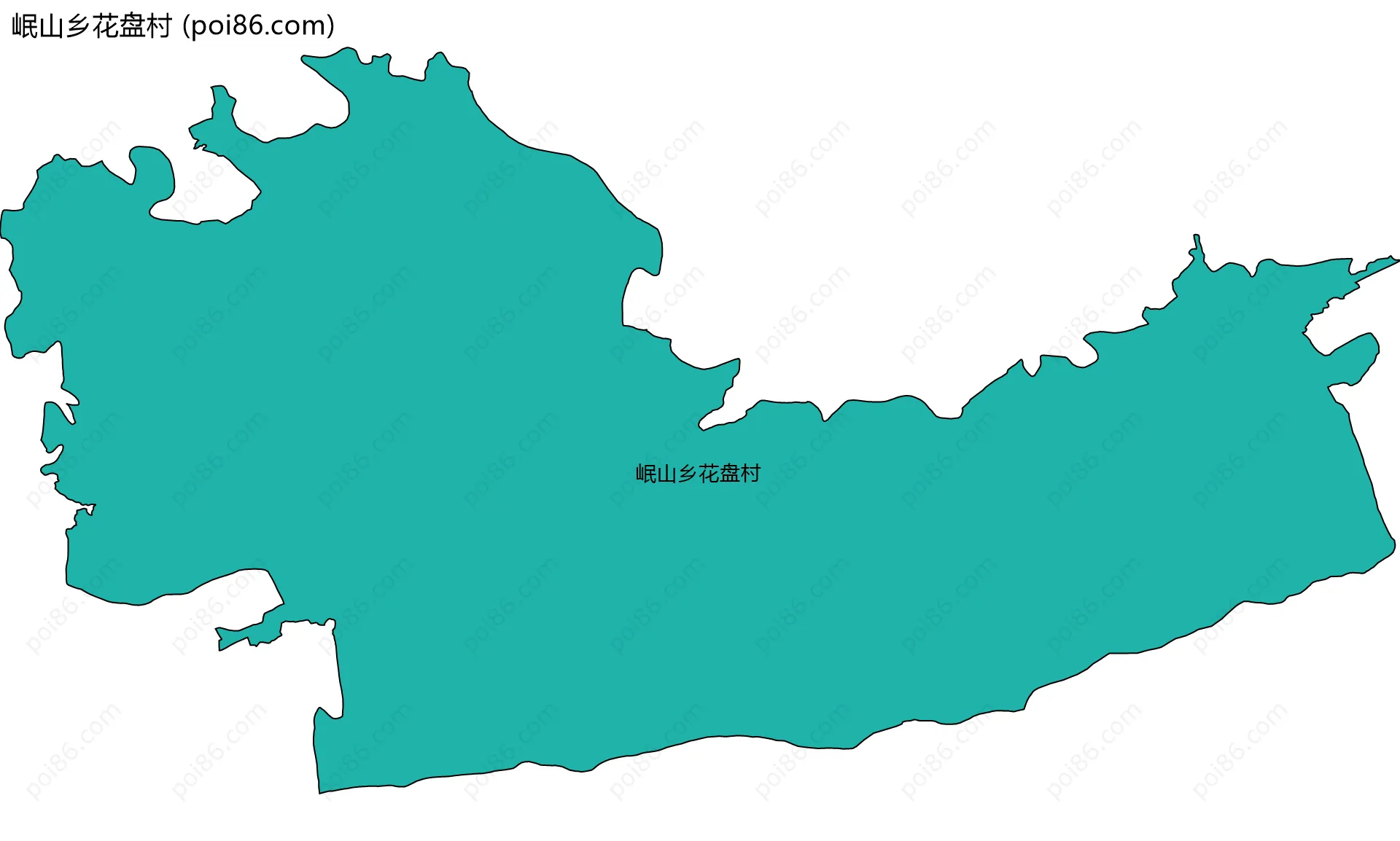 岷山乡花盘村边界地图