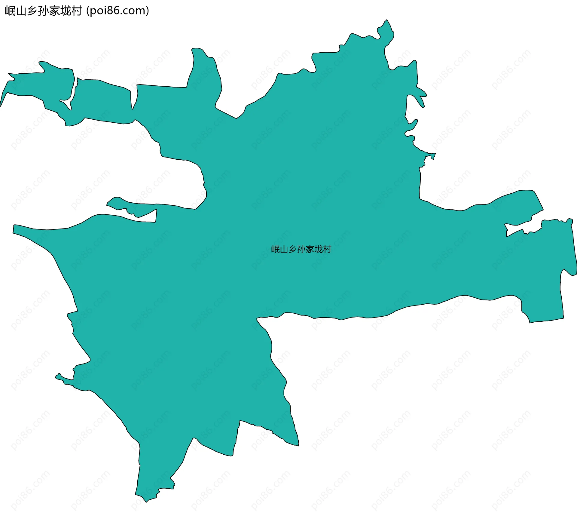 岷山乡孙家垅村边界地图