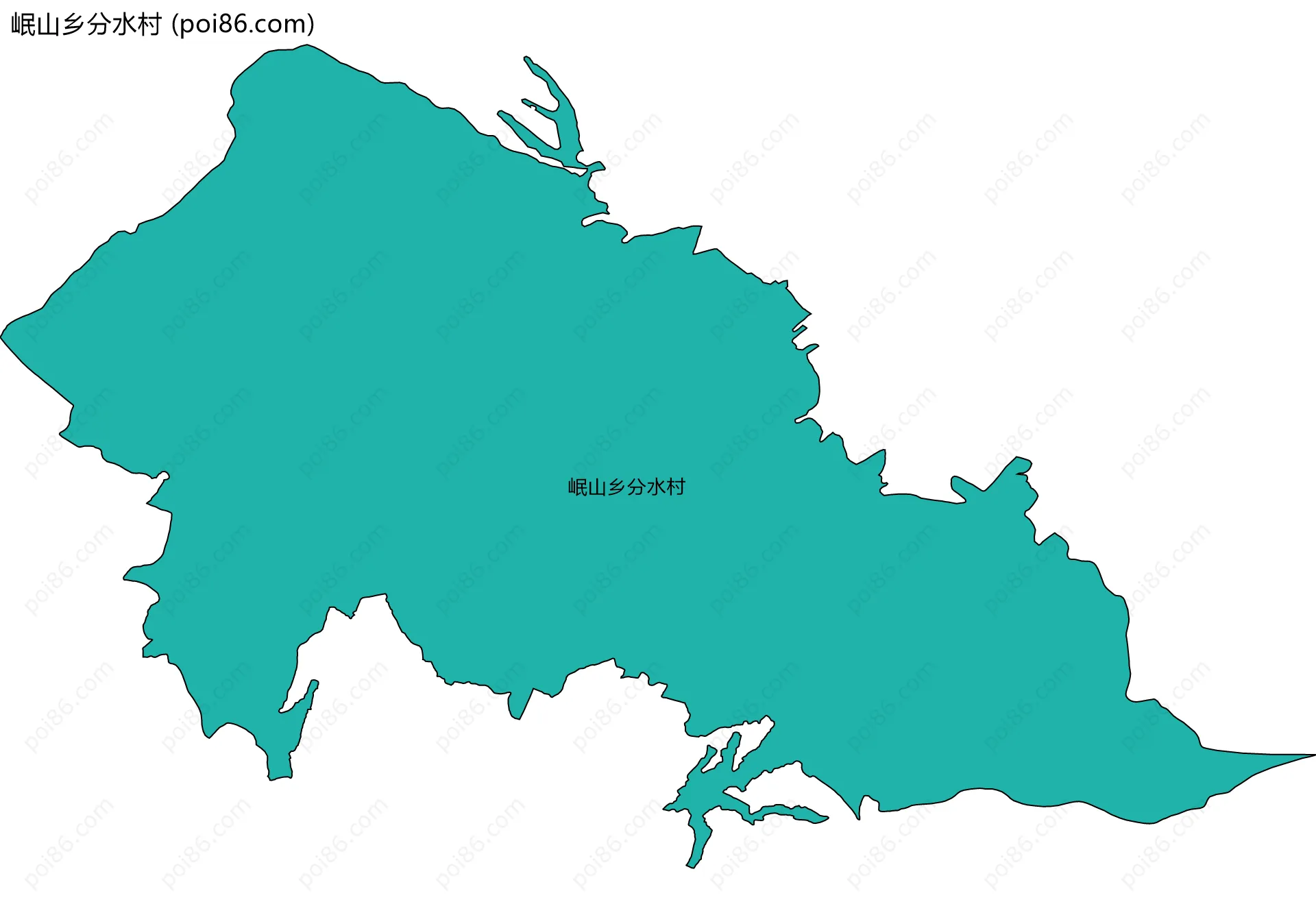 岷山乡分水村边界地图
