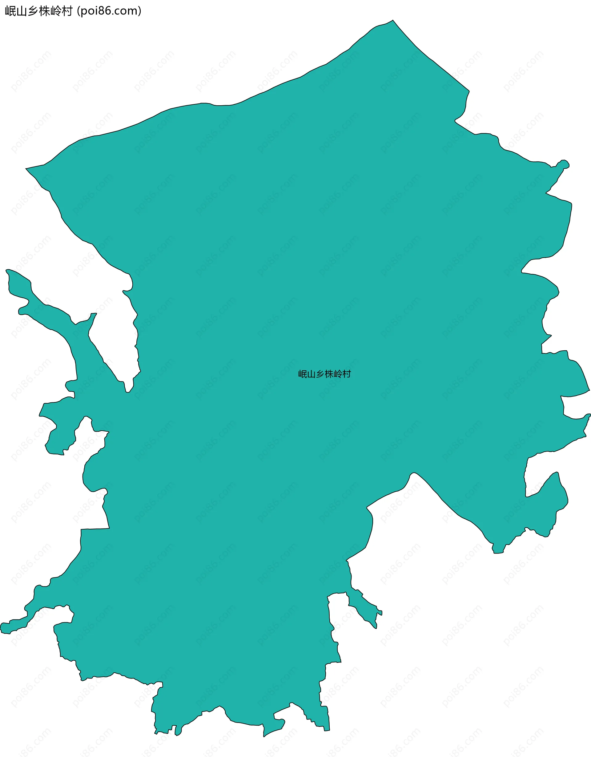 岷山乡株岭村边界地图