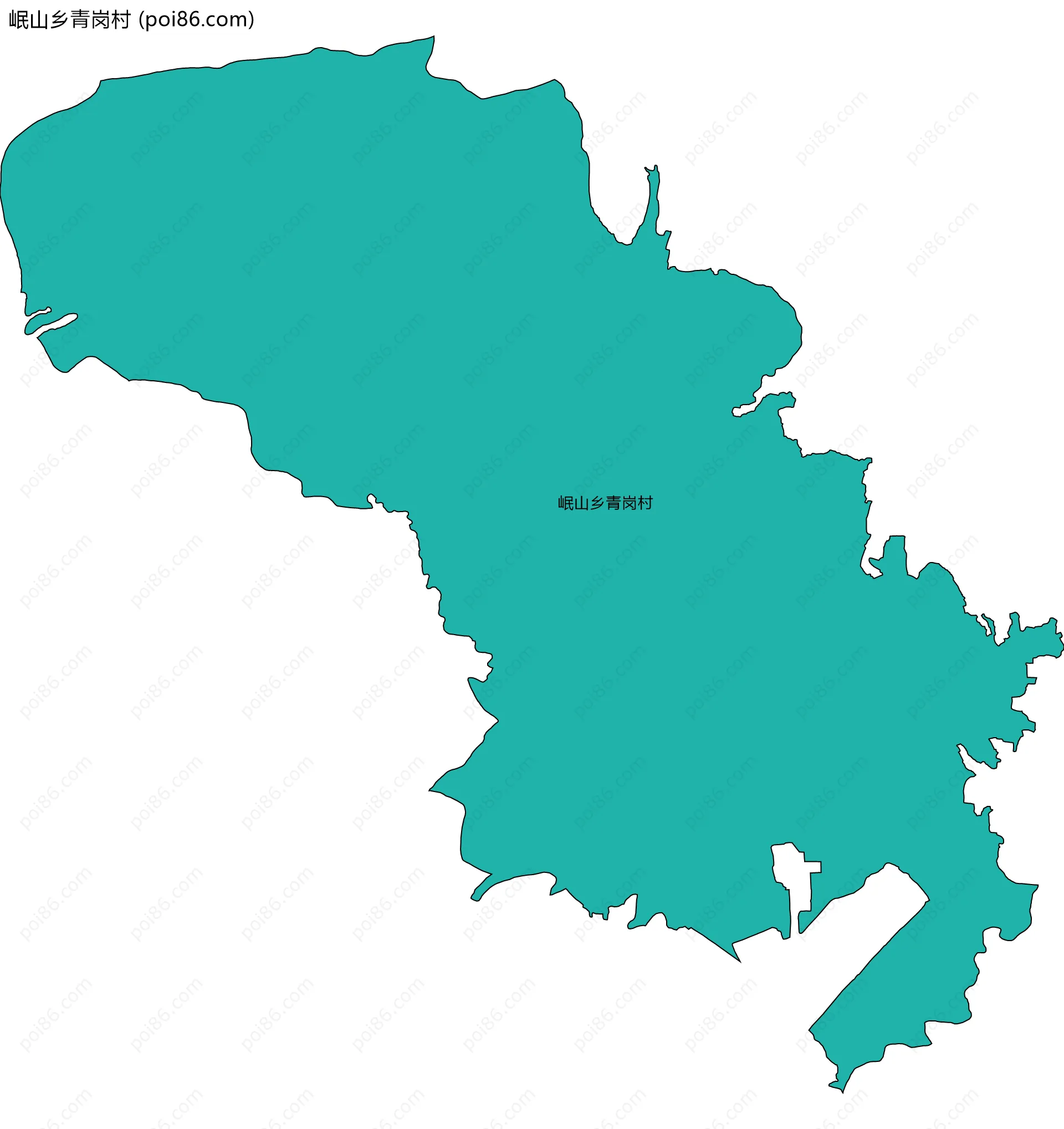 岷山乡青岗村边界地图