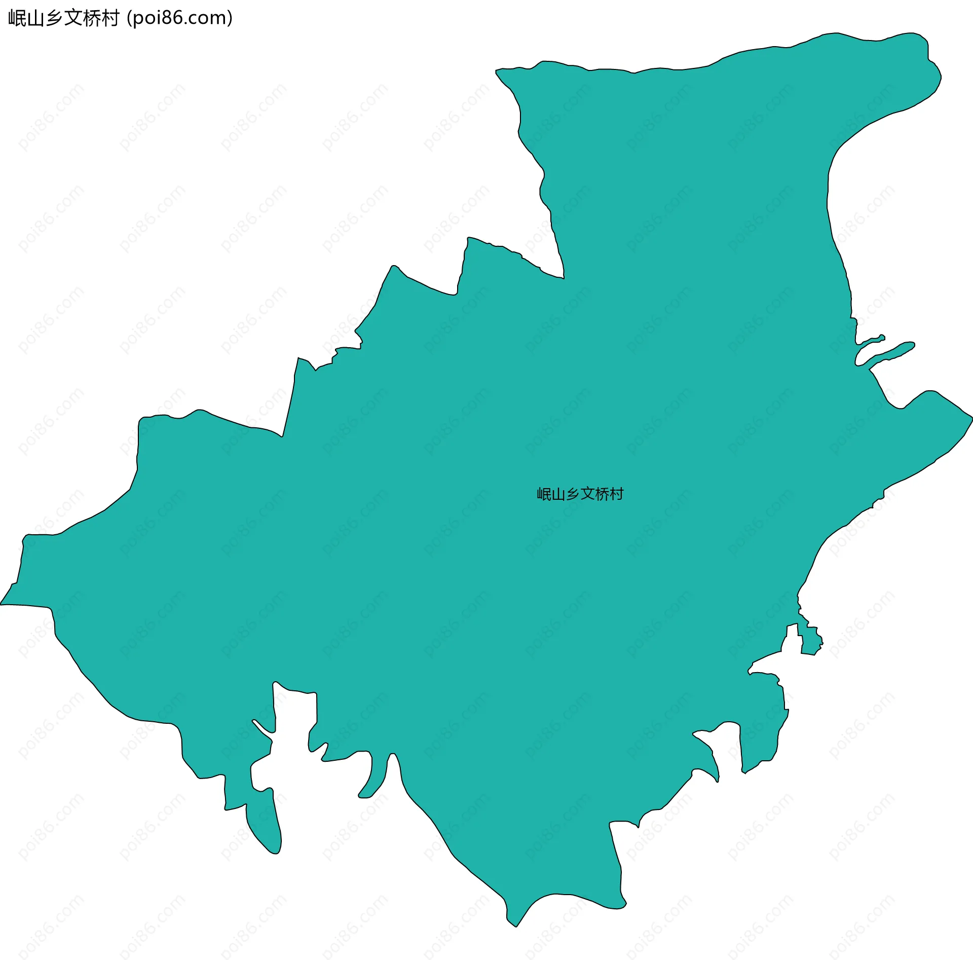 岷山乡文桥村边界地图