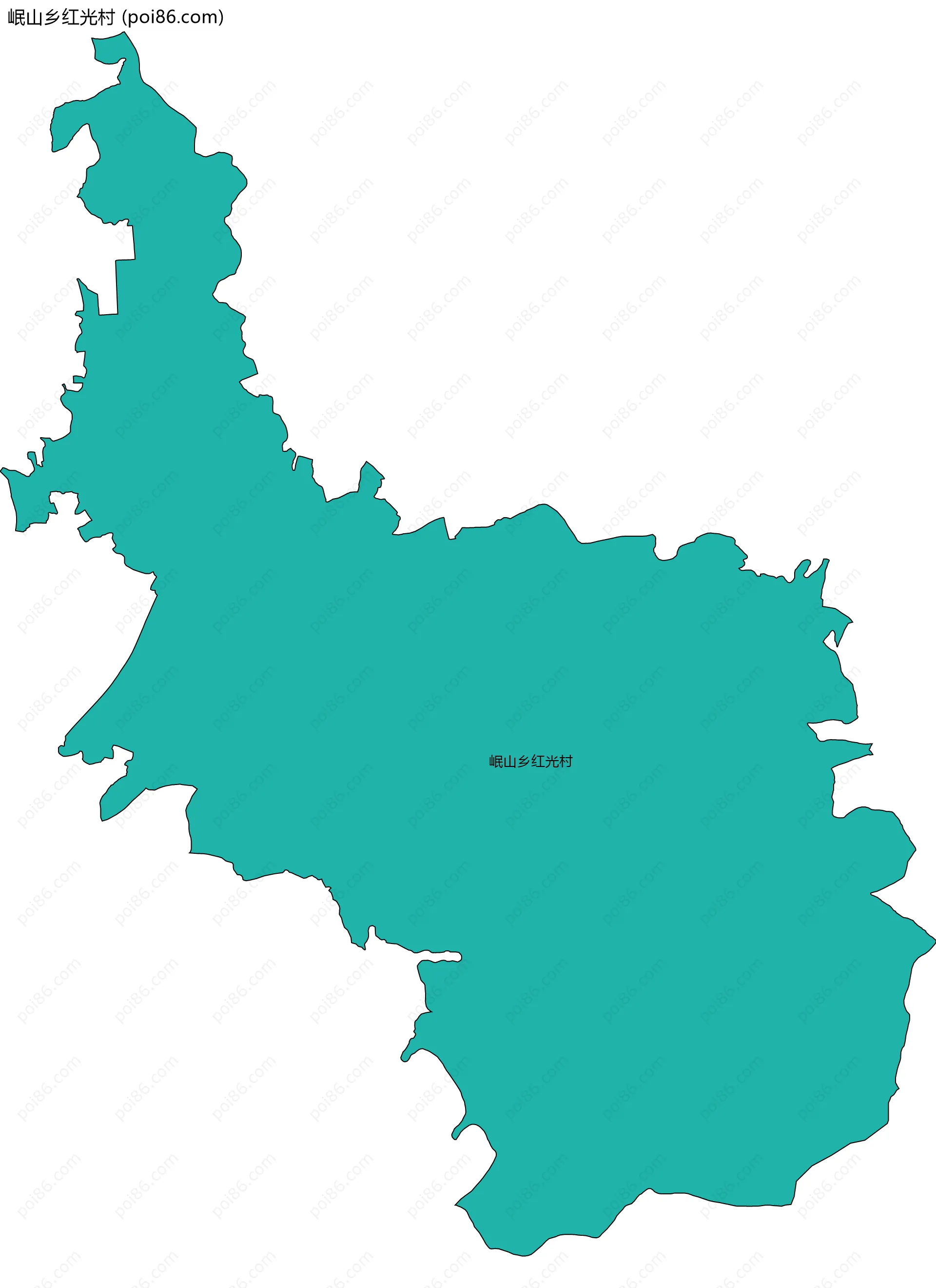 岷山乡红光村边界地图