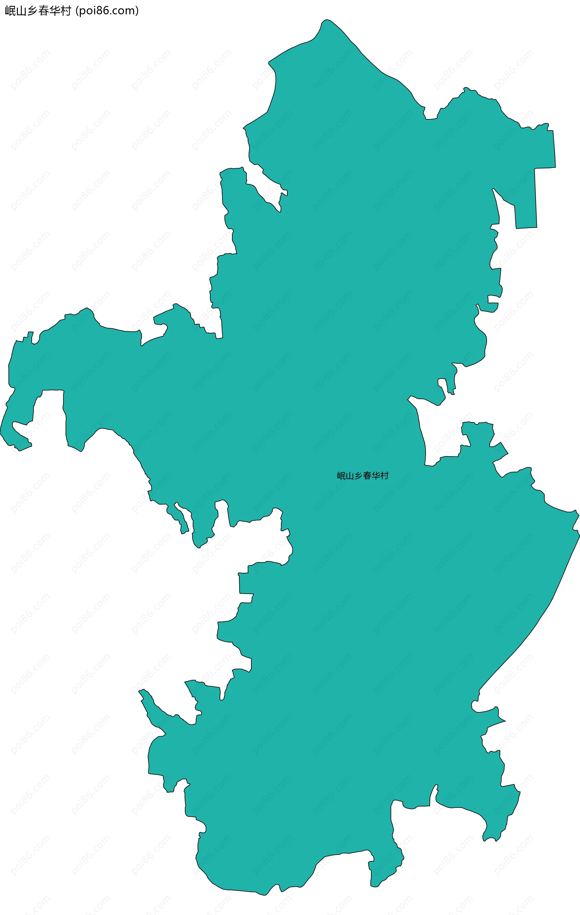 岷山乡春华村边界地图