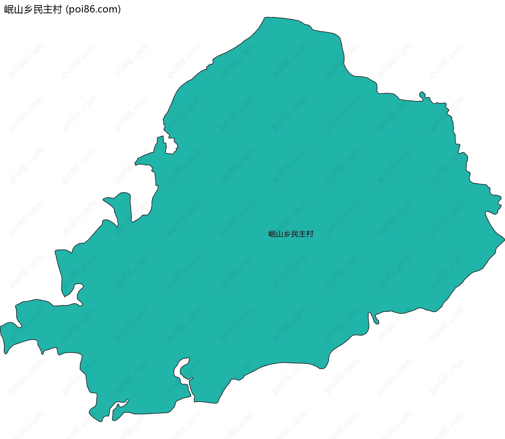 岷山乡民主村边界地图