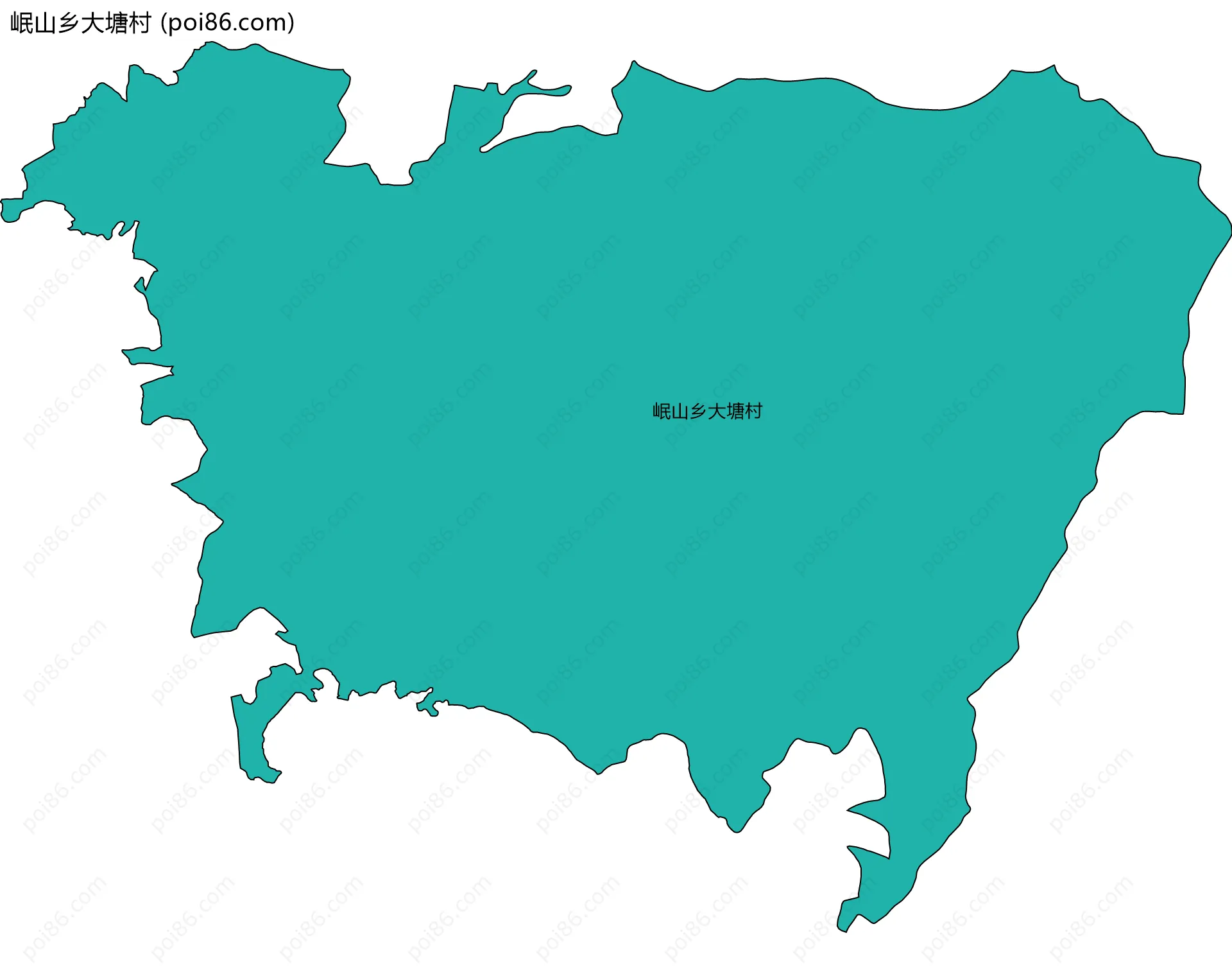 岷山乡大塘村边界地图