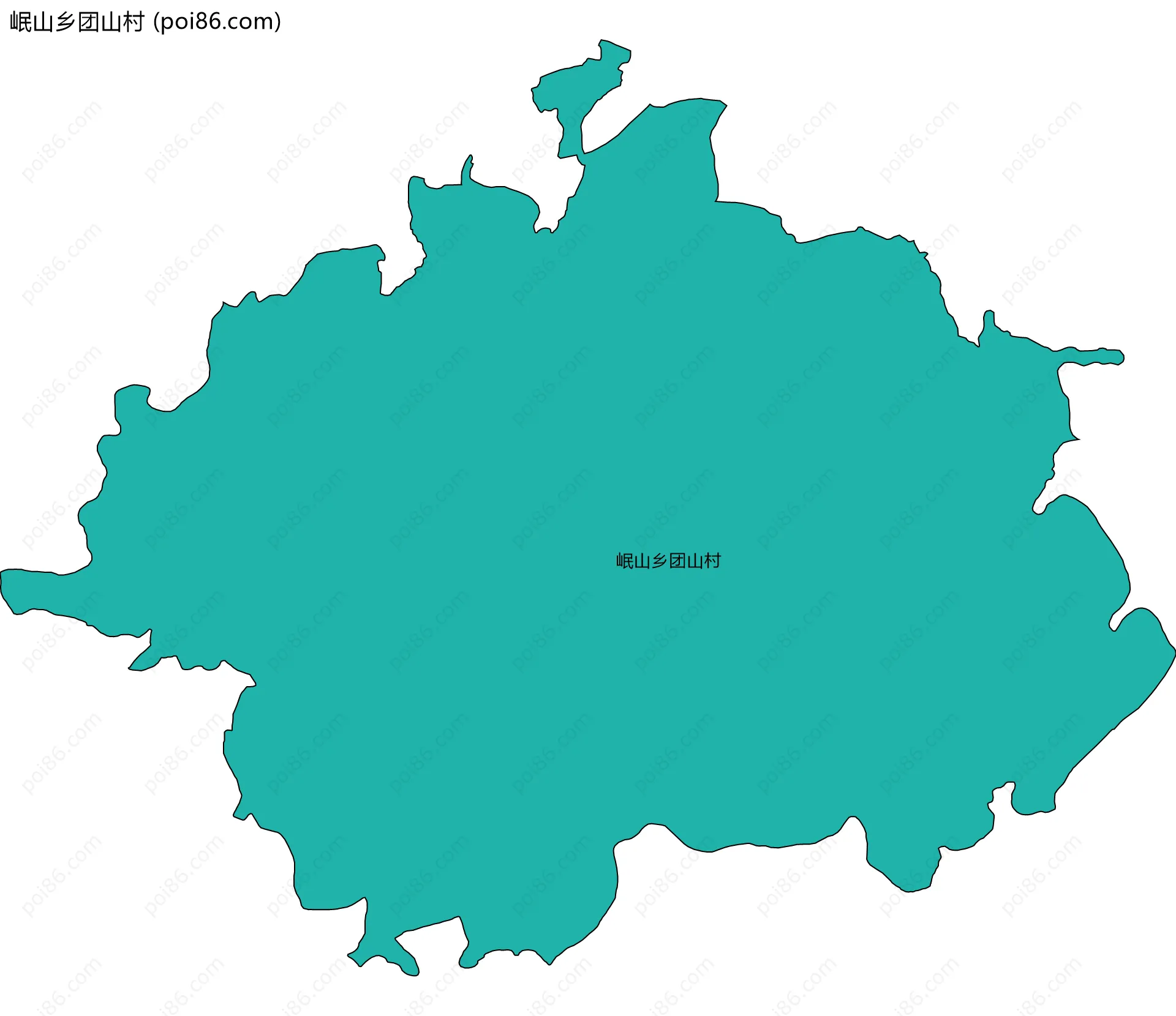 岷山乡团山村边界地图