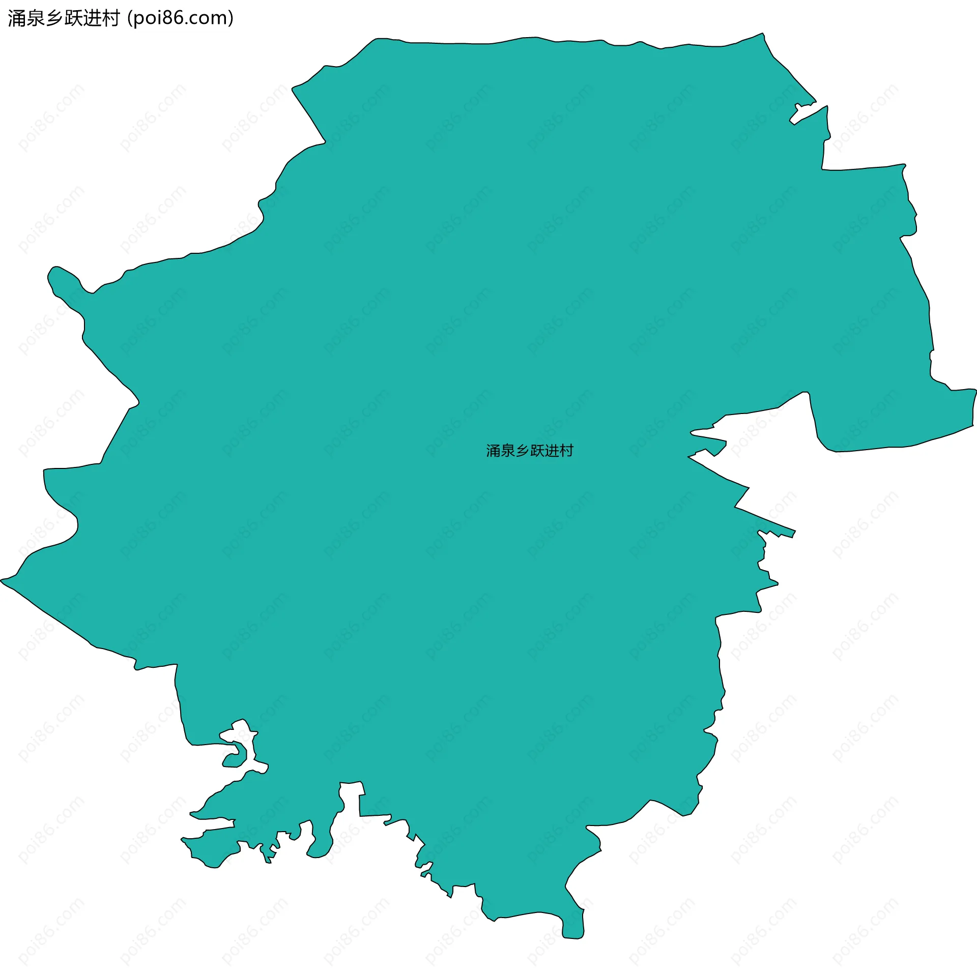 涌泉乡跃进村边界地图