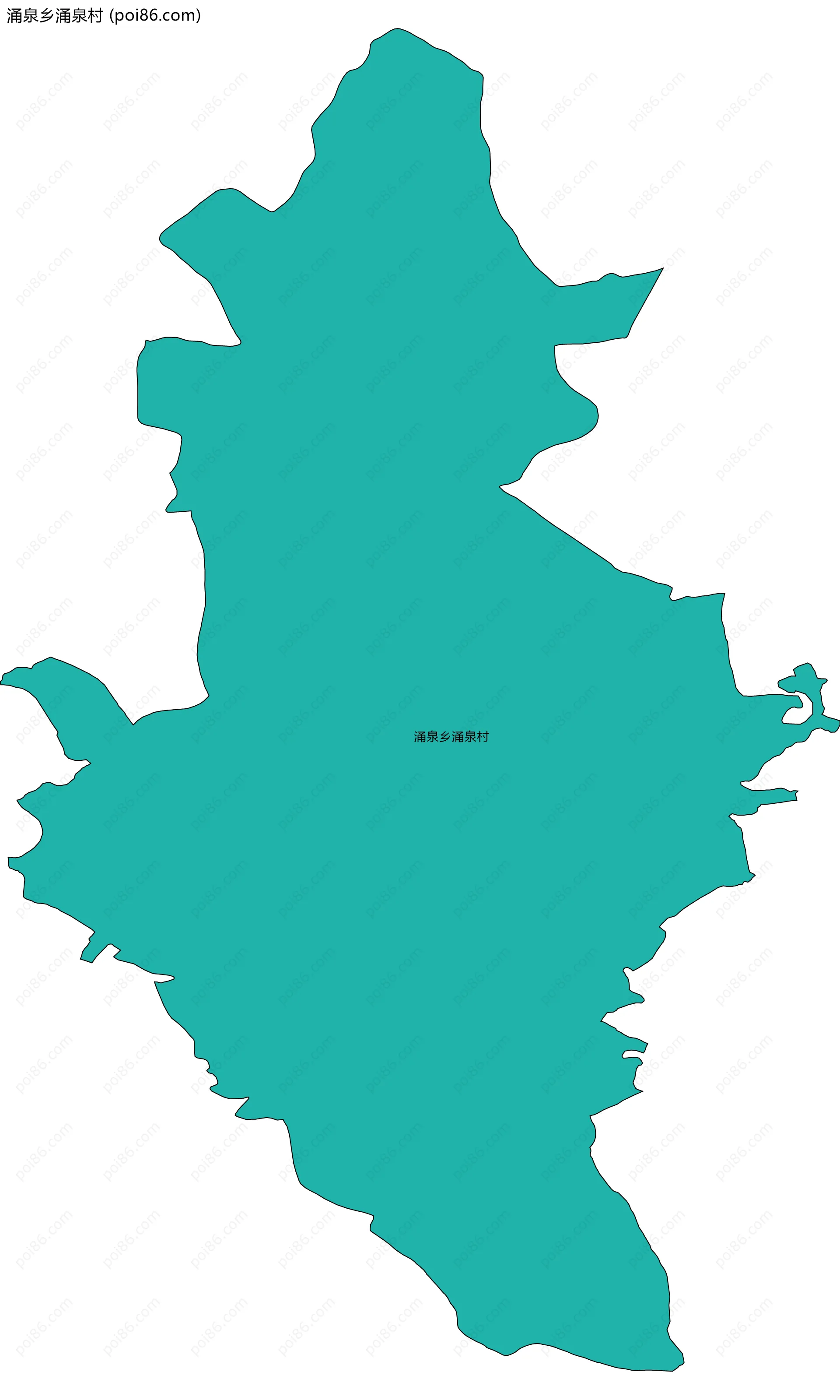 涌泉乡涌泉村边界地图