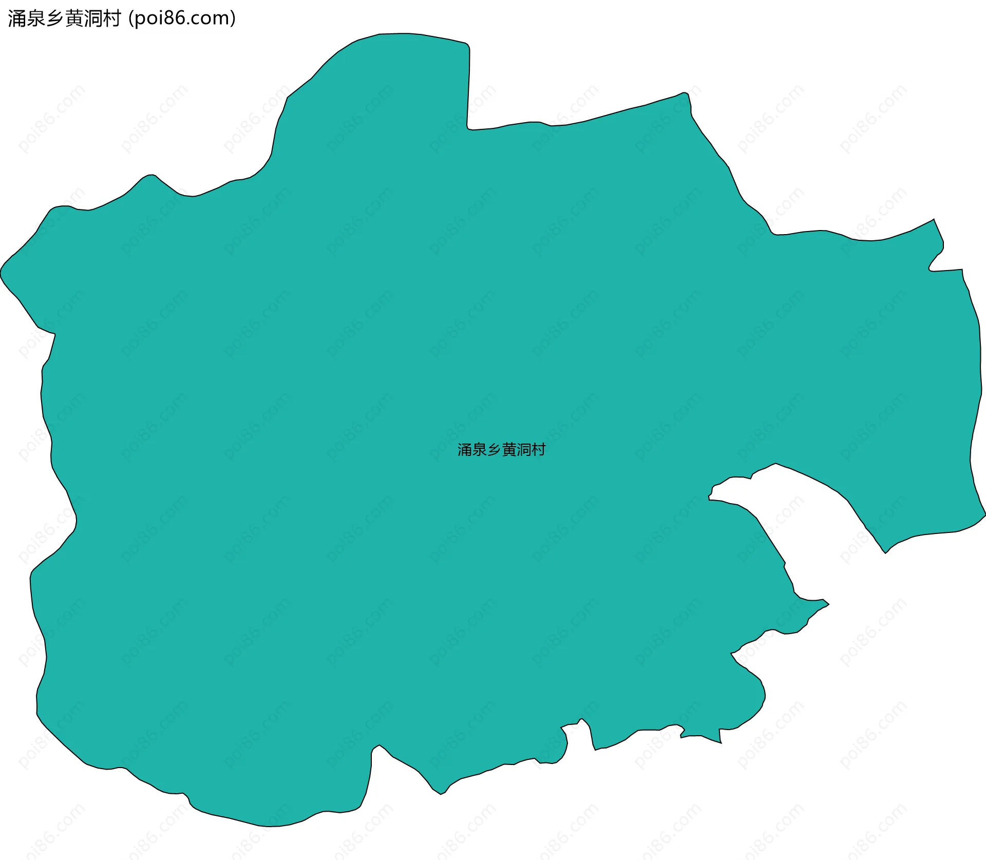 涌泉乡黄洞村边界地图