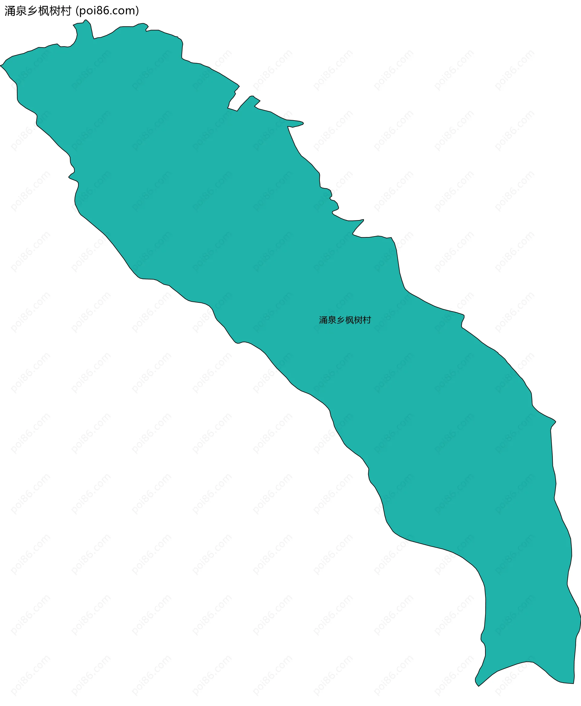 涌泉乡枫树村边界地图