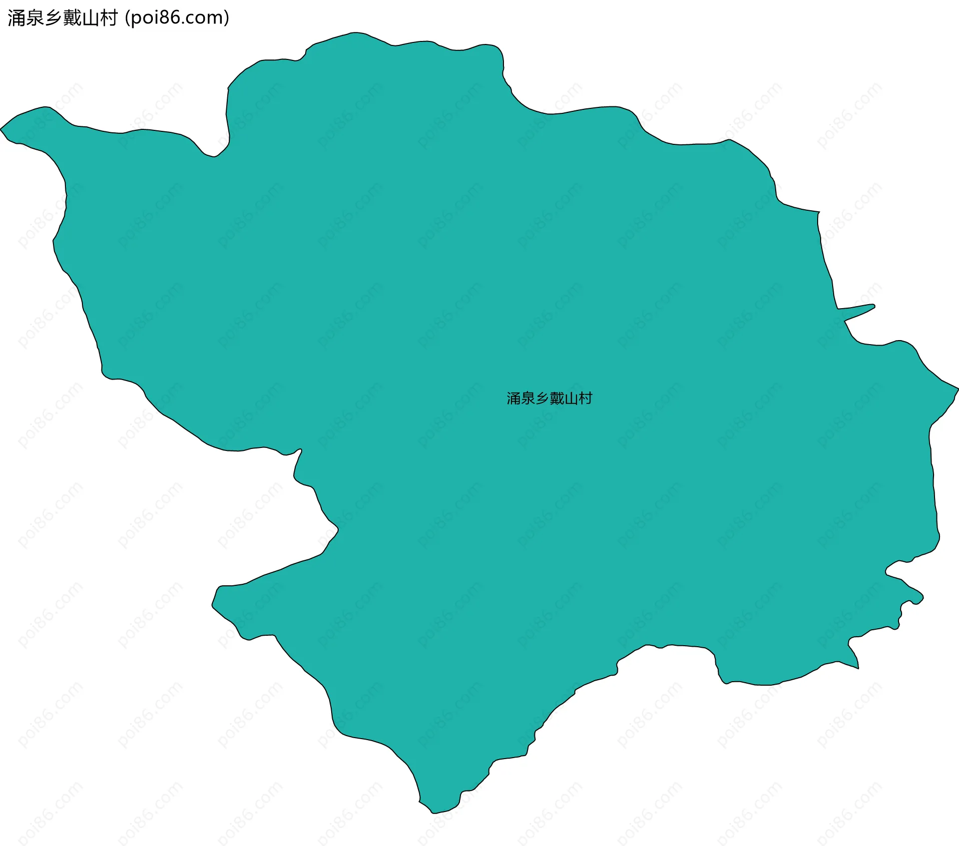 涌泉乡戴山村边界地图