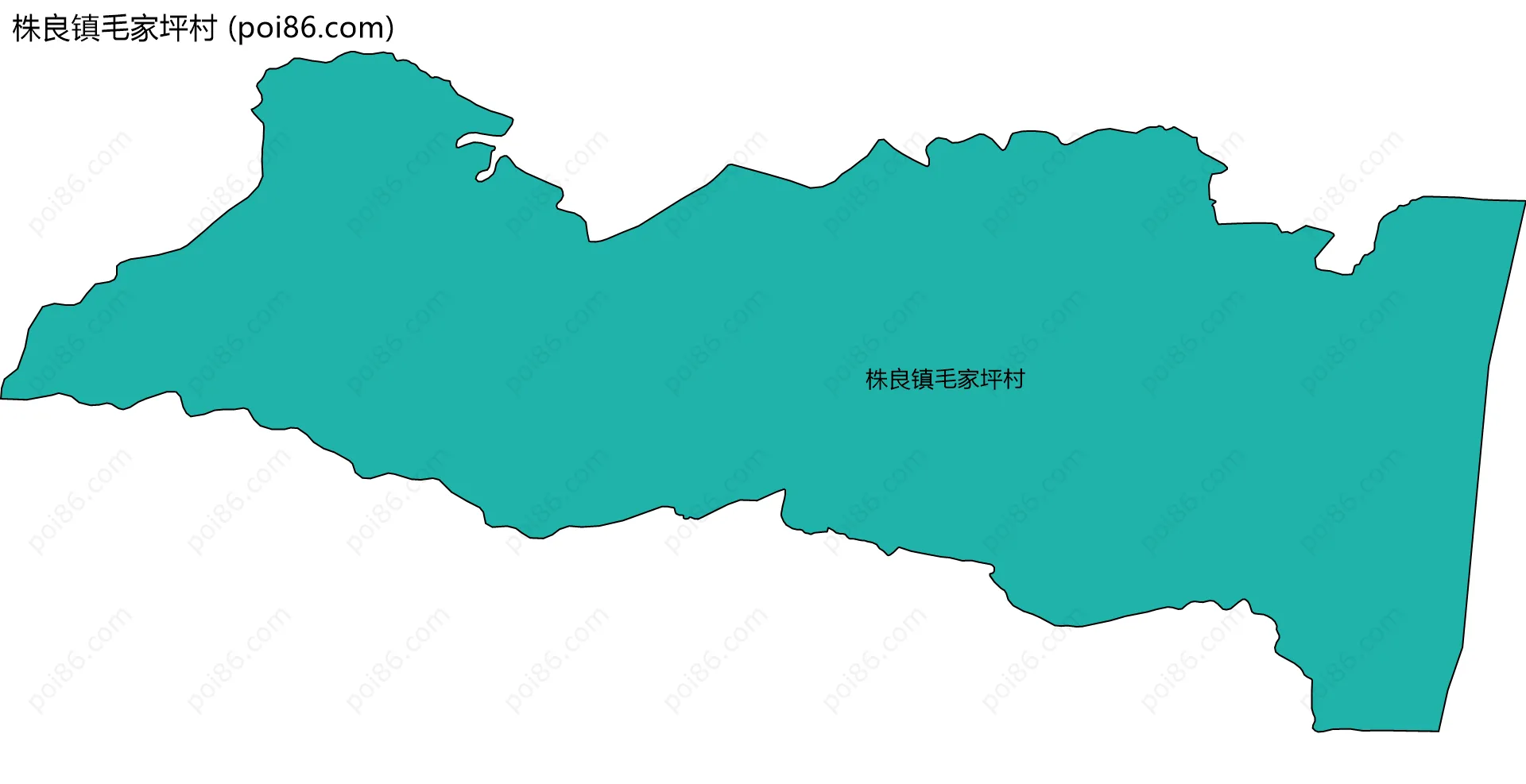株良镇毛家坪村边界地图