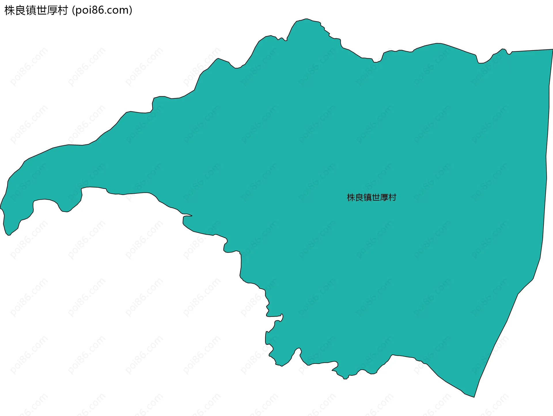 株良镇世厚村边界地图