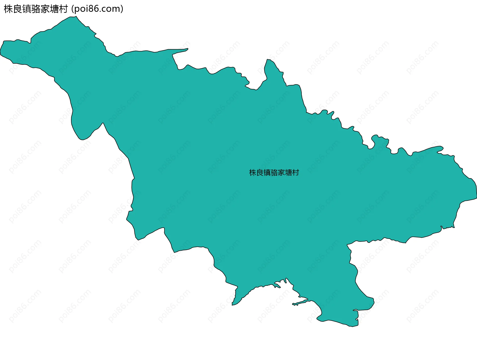 株良镇骆家塘村边界地图