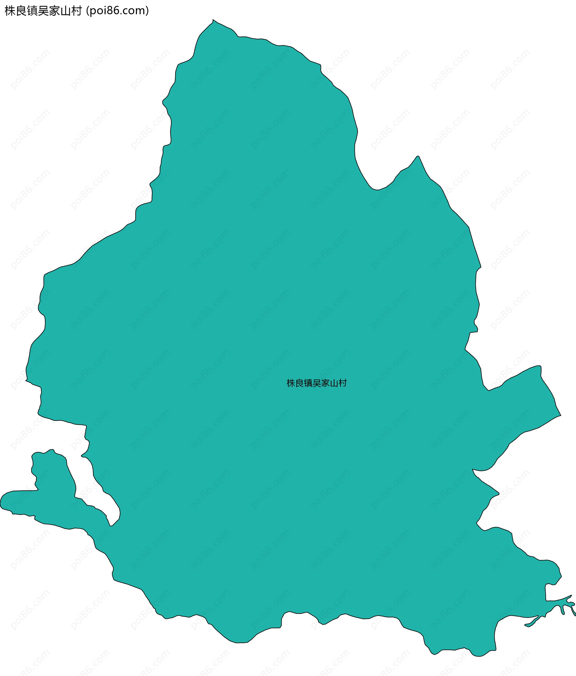 株良镇吴家山村边界地图