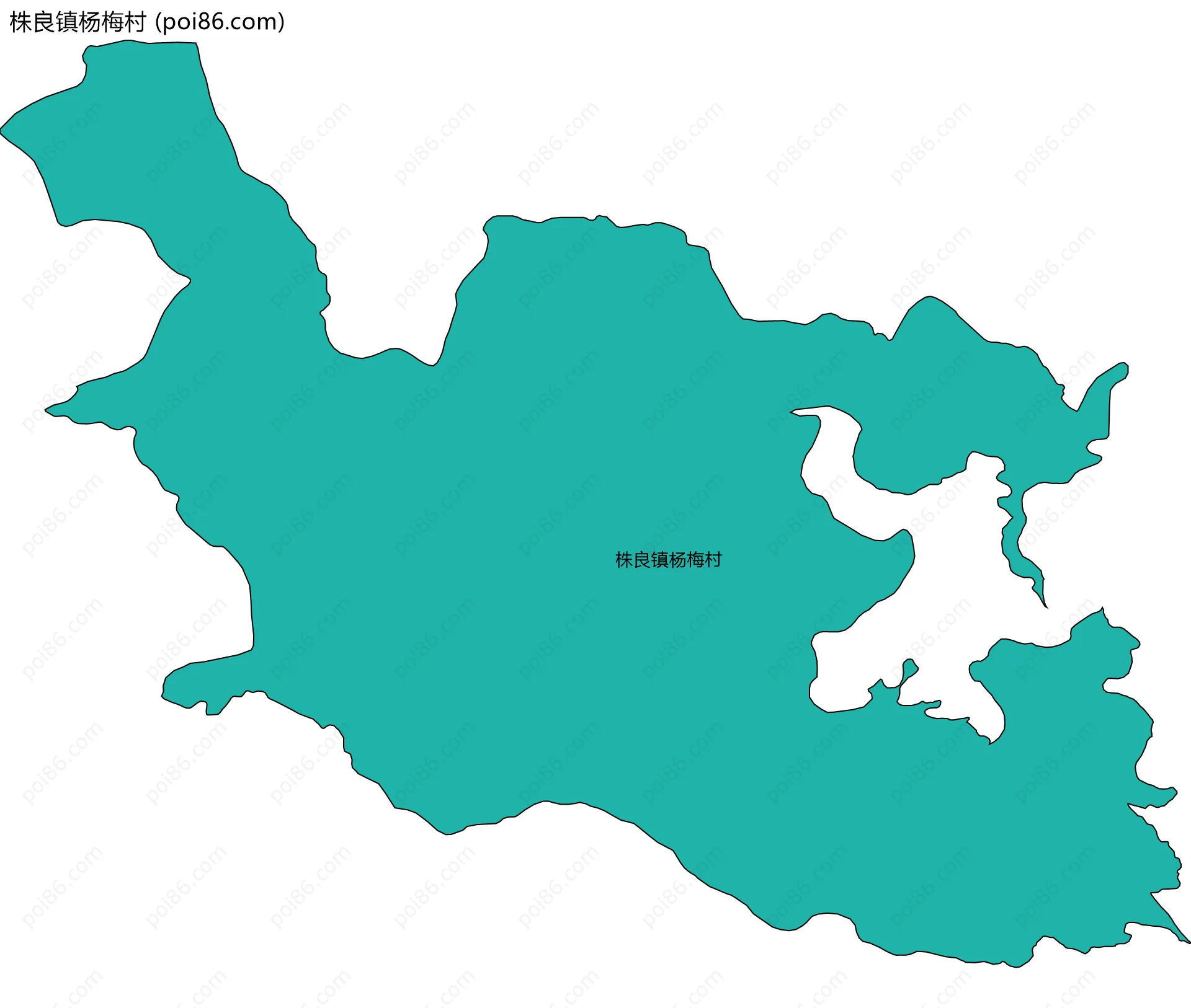 株良镇杨梅村边界地图