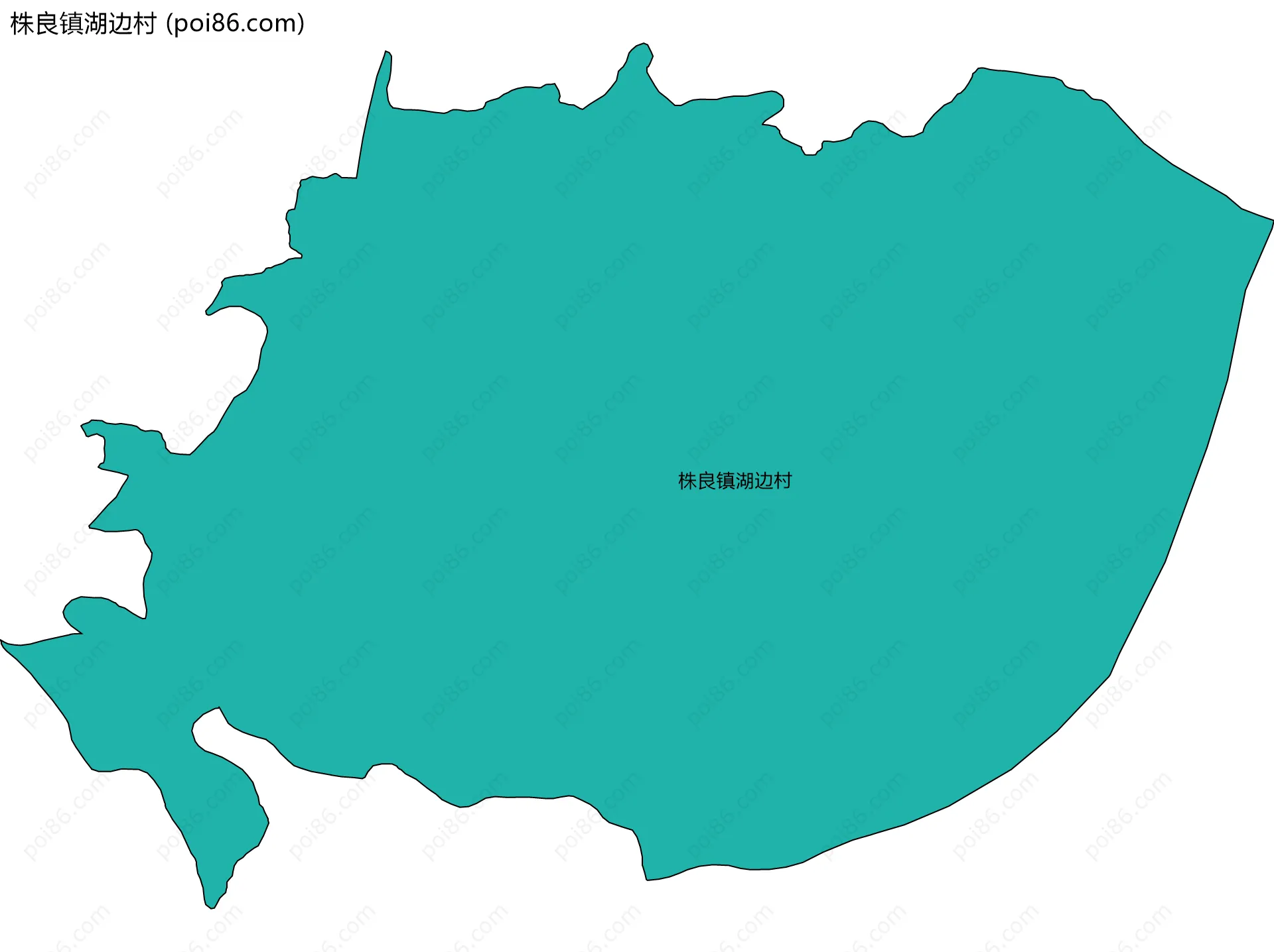 株良镇湖边村边界地图