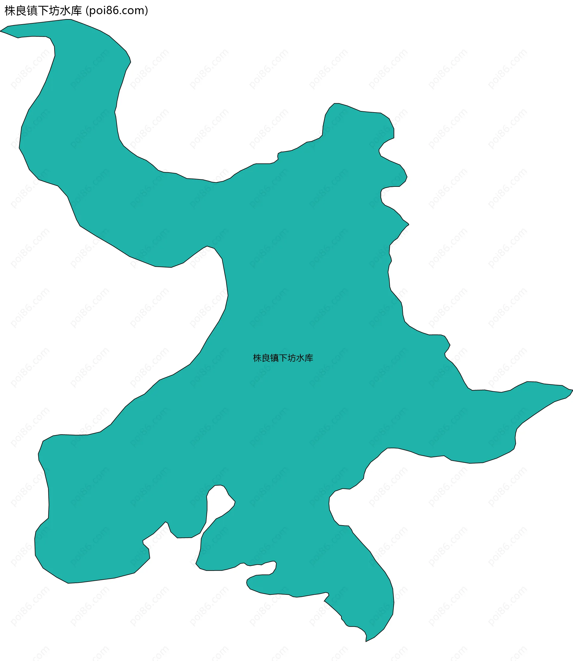 株良镇下坊水库边界地图