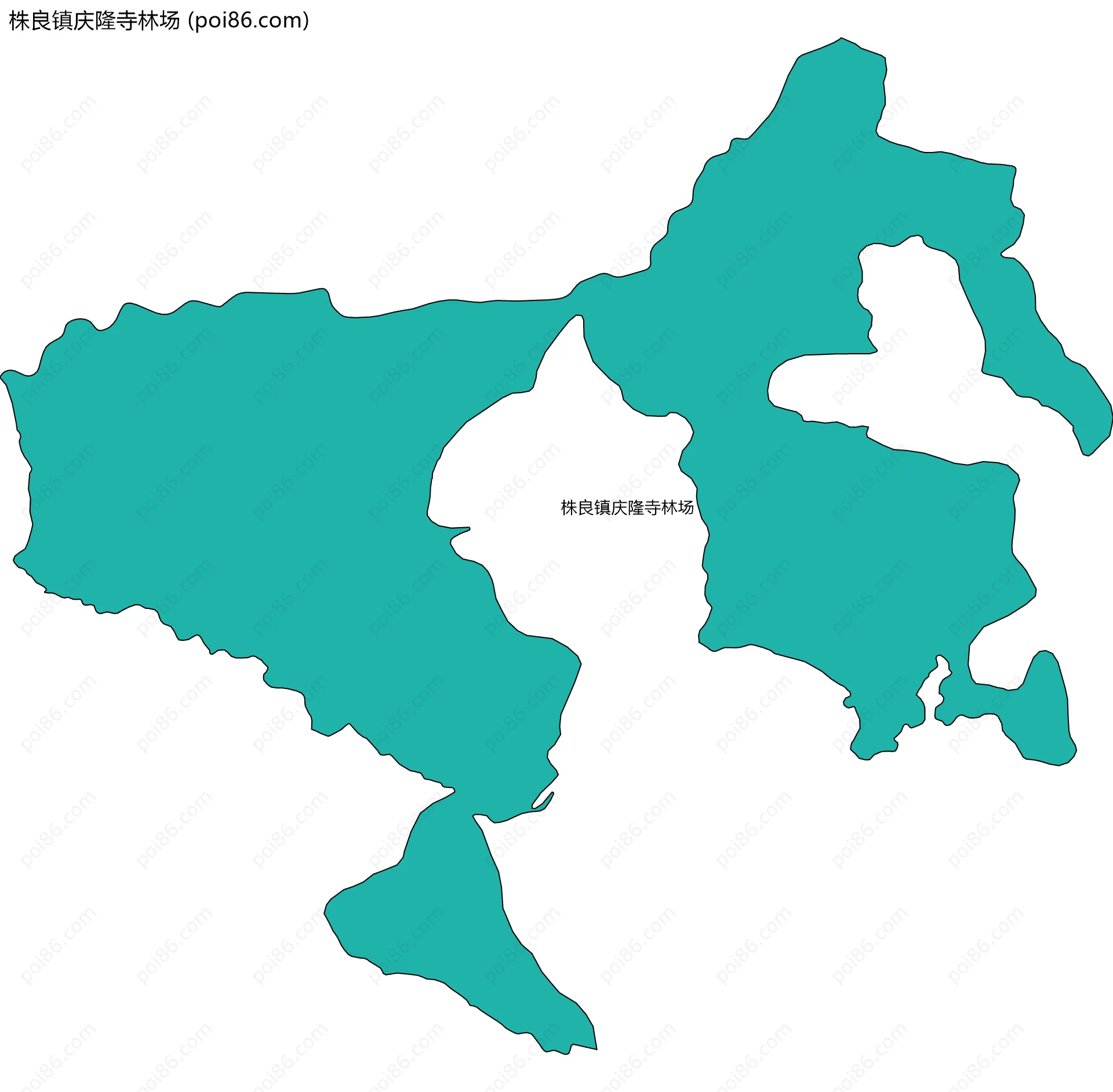 株良镇庆隆寺林场边界地图