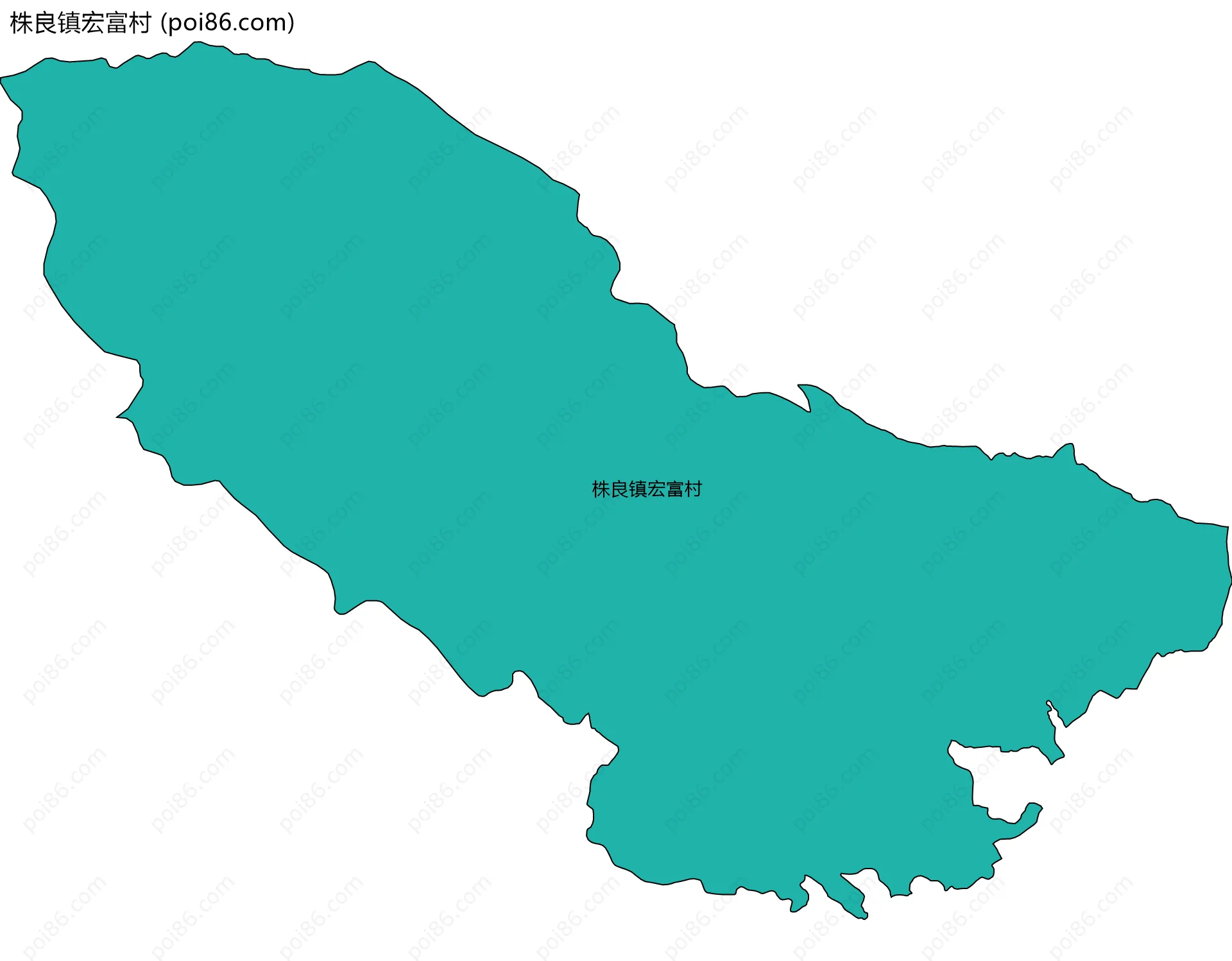 株良镇宏富村边界地图