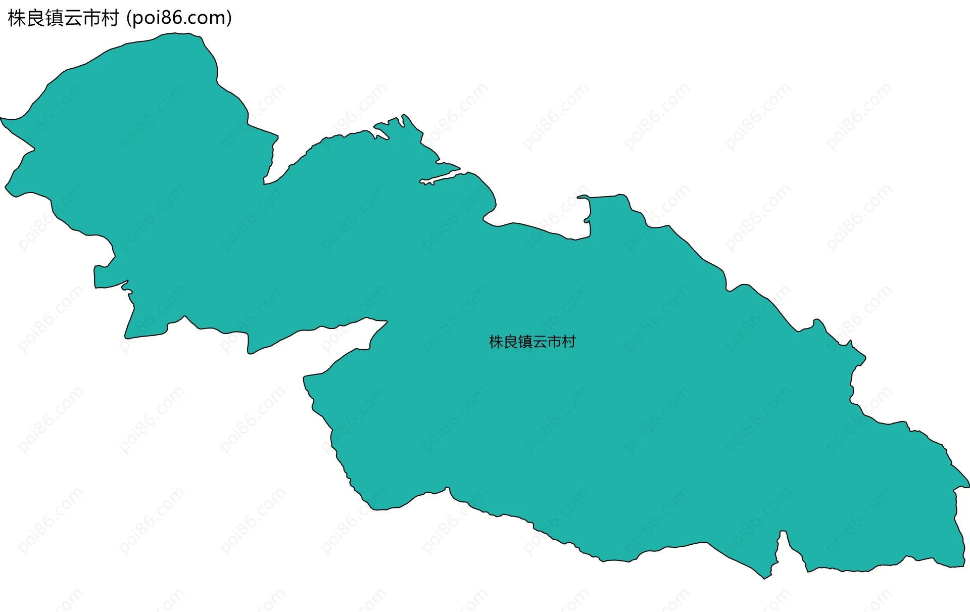 株良镇云市村边界地图