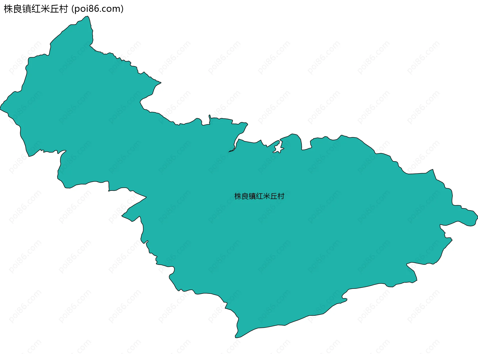 株良镇红米丘村边界地图
