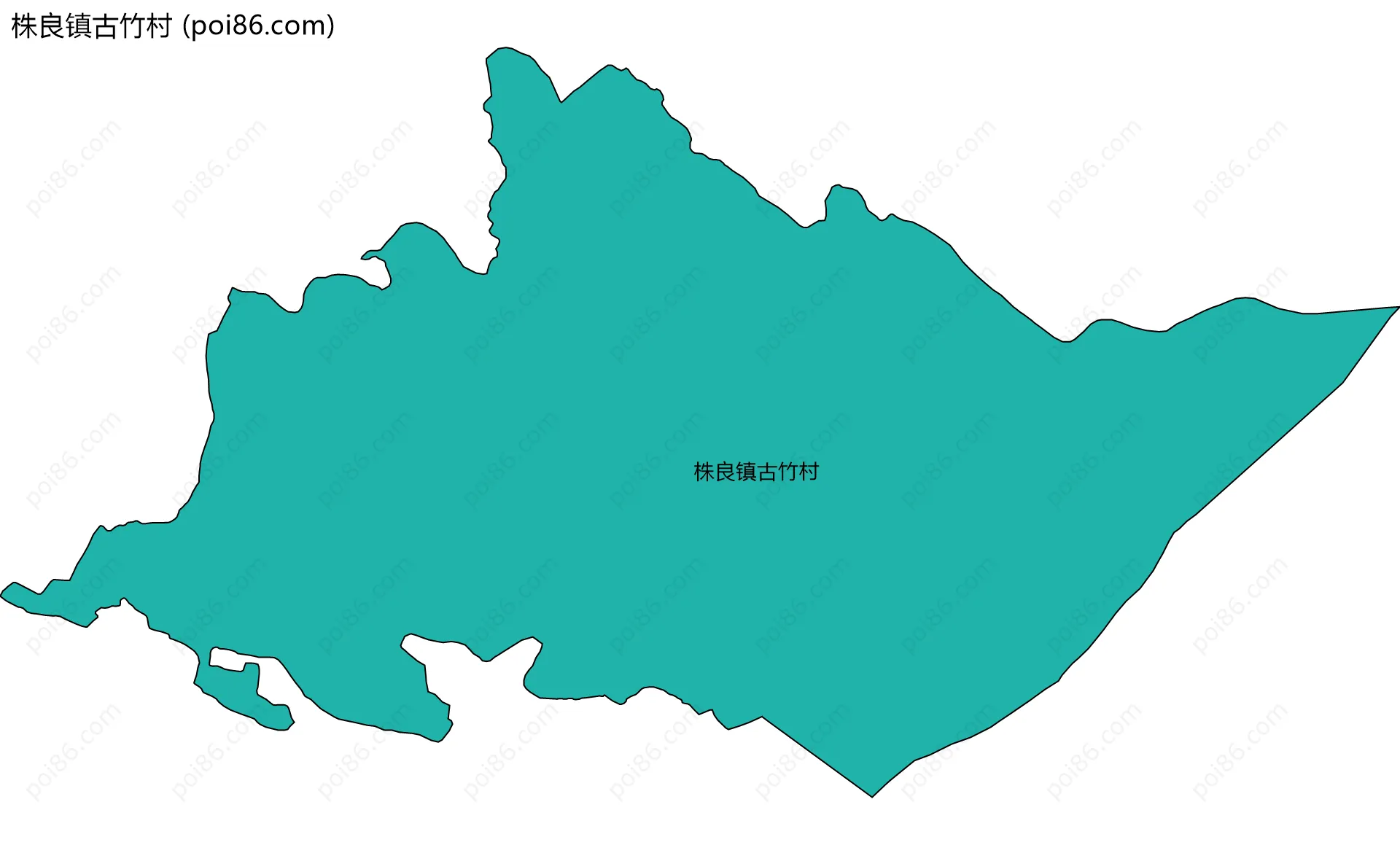 株良镇古竹村边界地图