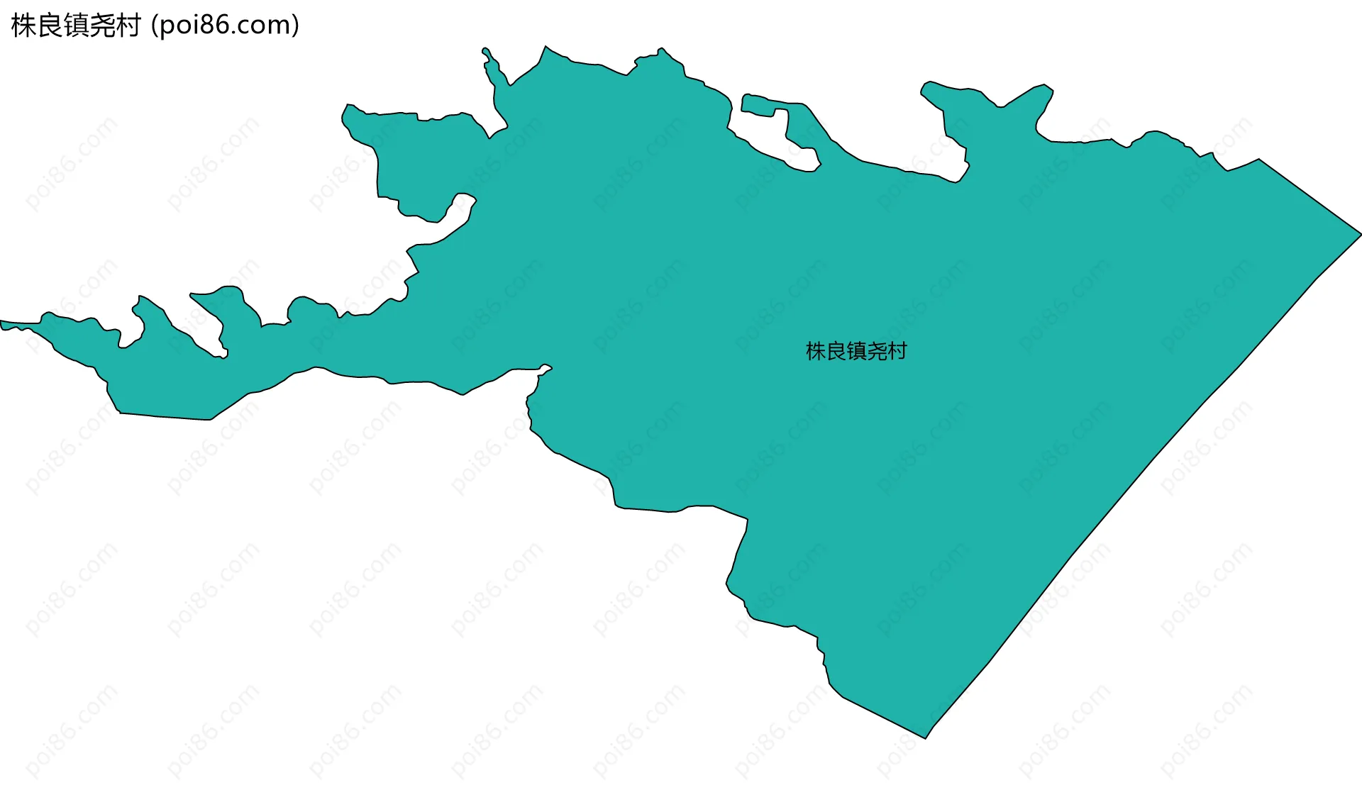 株良镇尧村边界地图