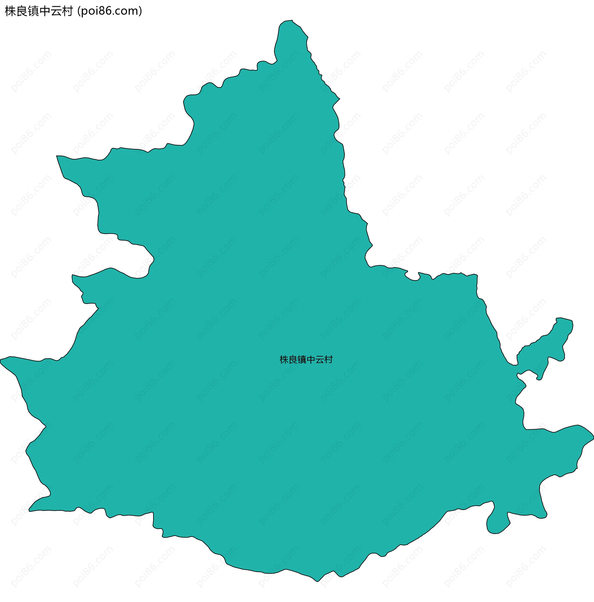 株良镇中云村边界地图