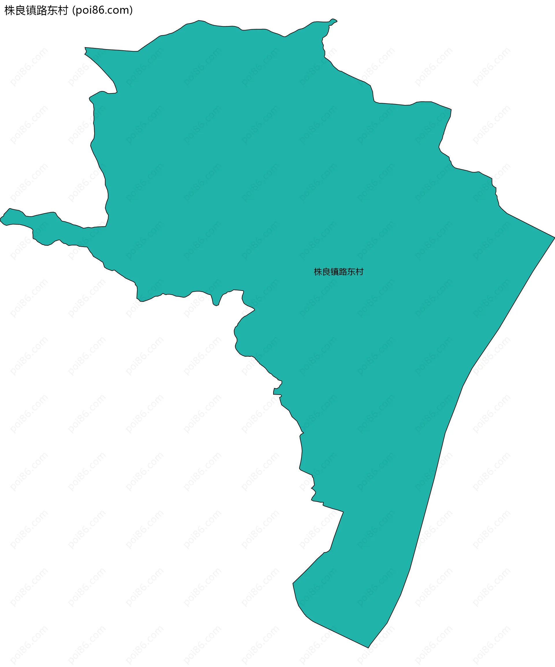 株良镇路东村边界地图
