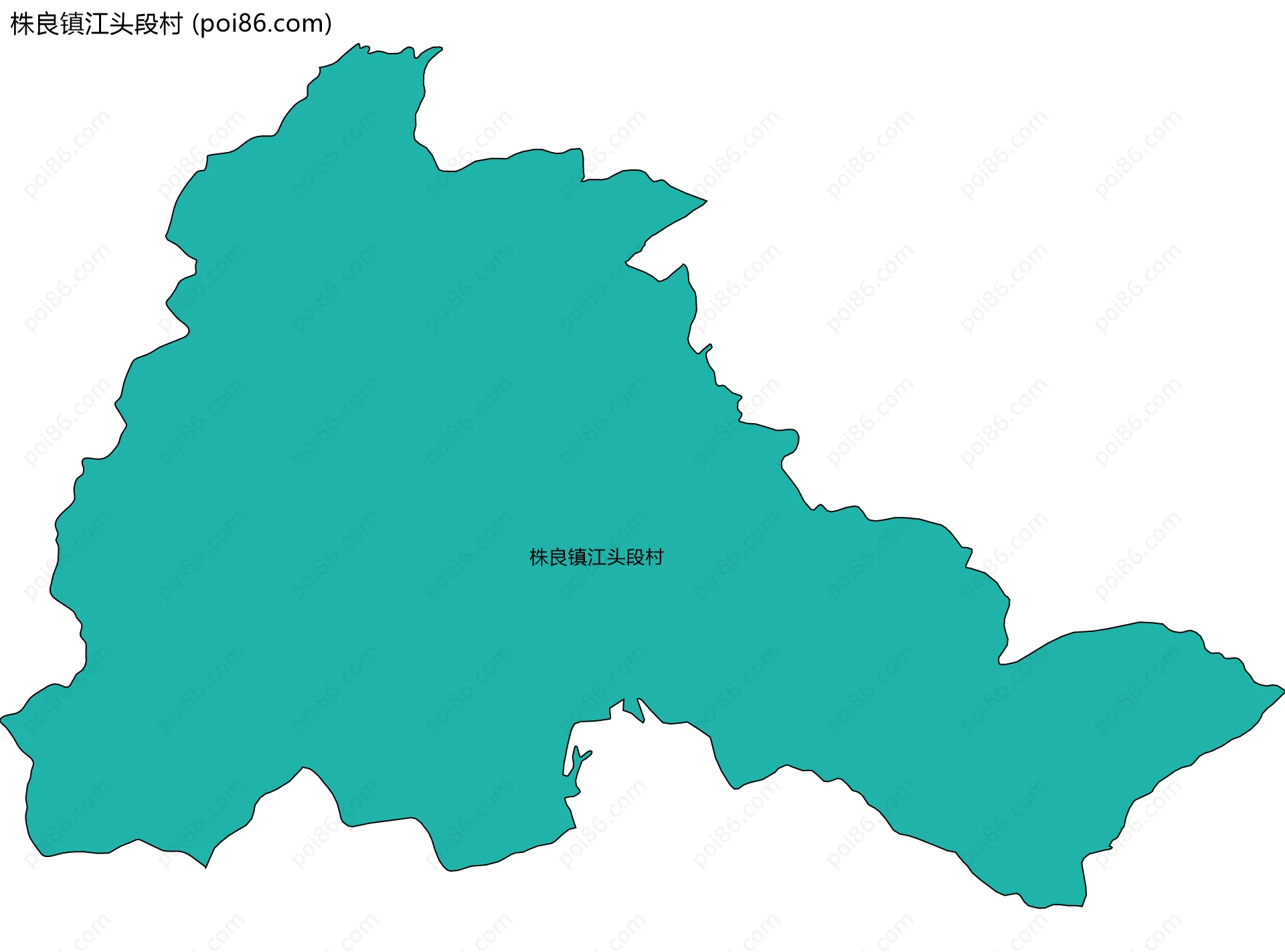 株良镇江头段村边界地图