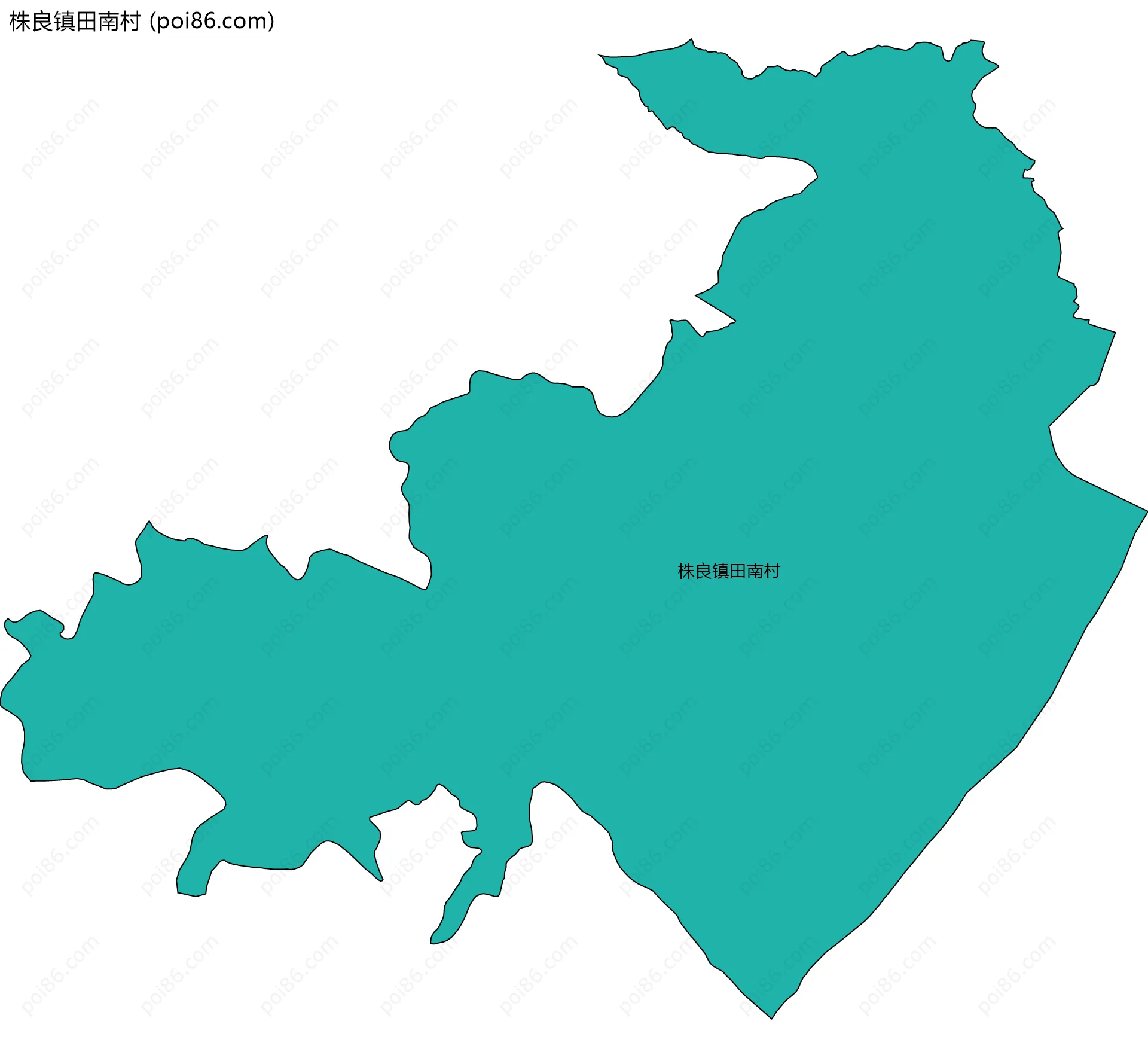 株良镇田南村边界地图