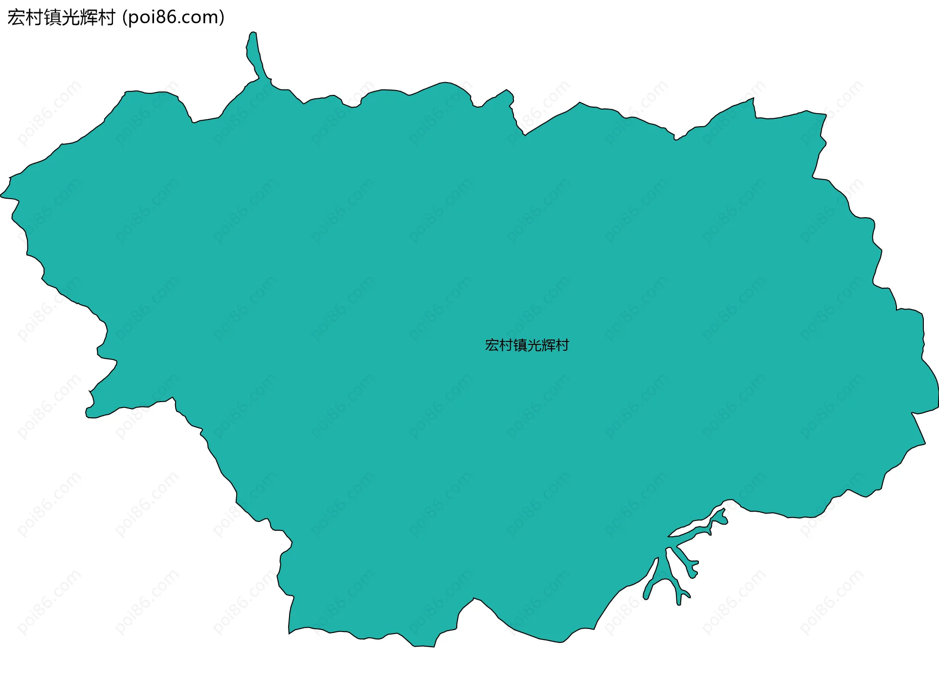 宏村镇光辉村边界地图