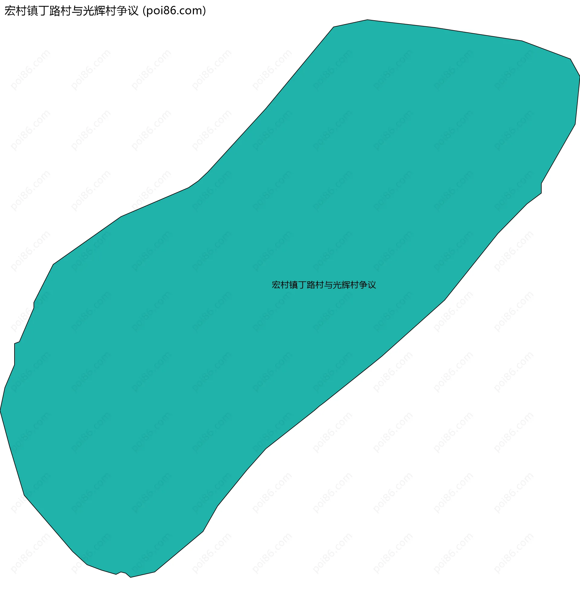 宏村镇丁路村与光辉村争议边界地图