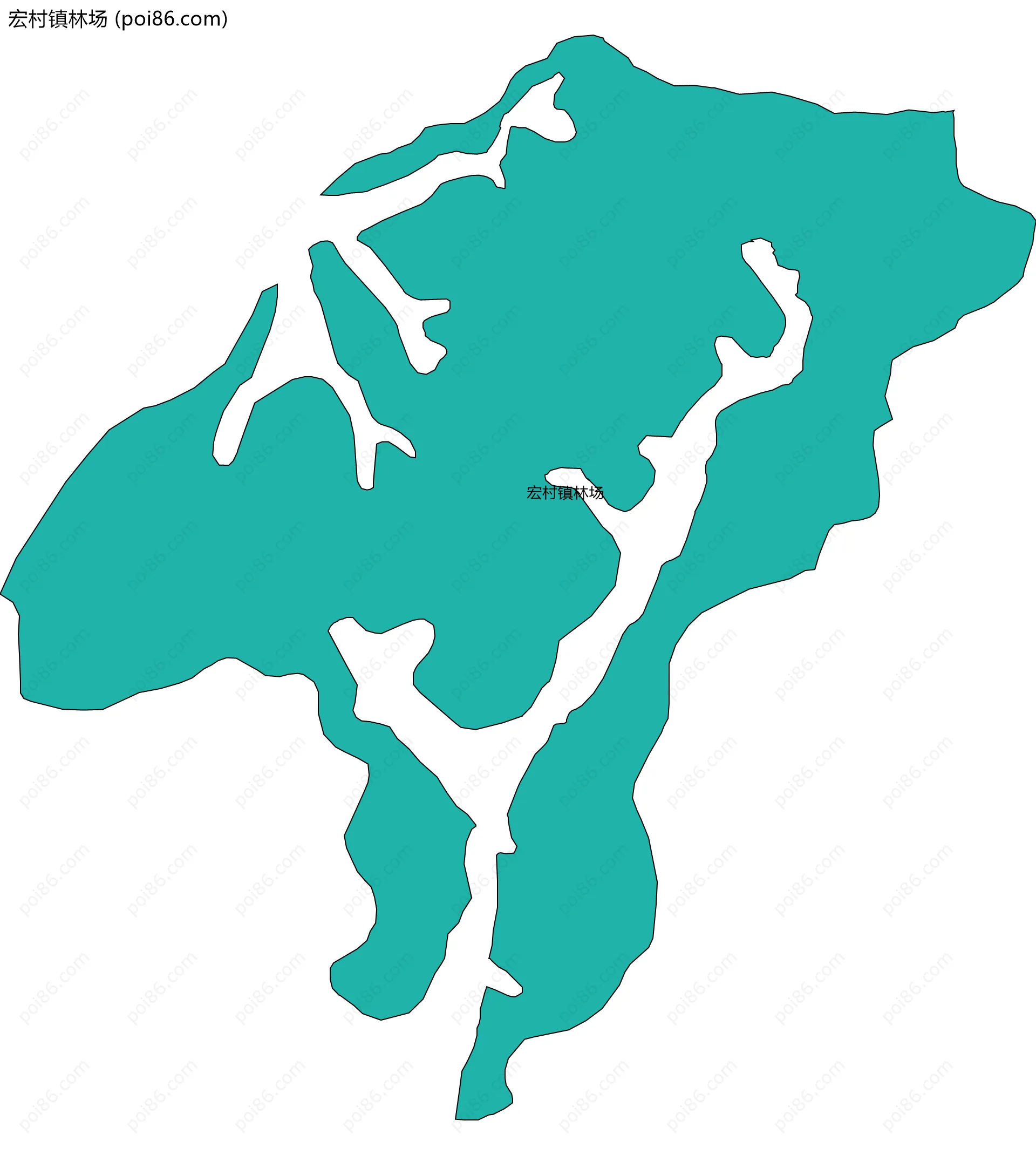 宏村镇林场边界地图