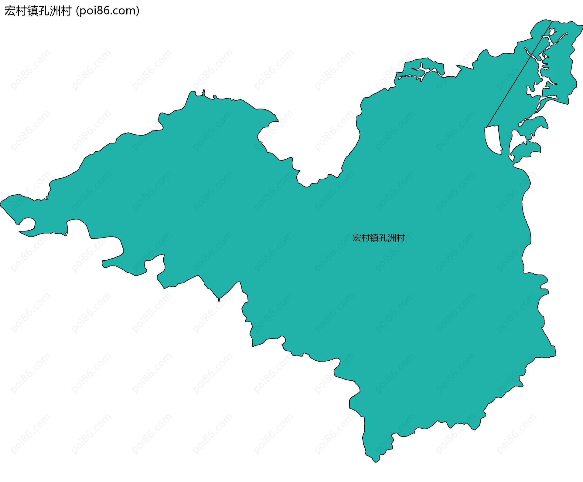 宏村镇孔洲村边界地图