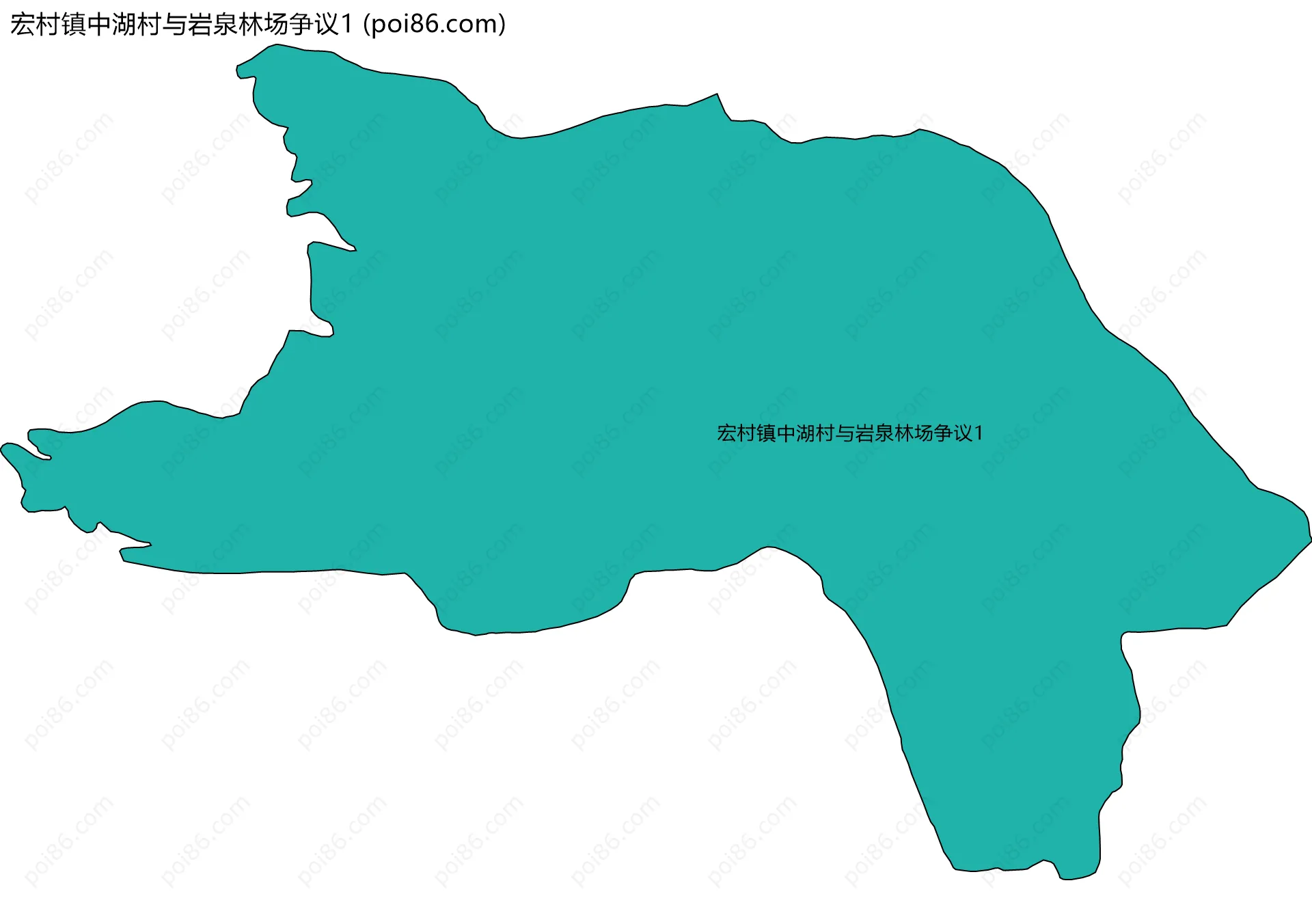 宏村镇中湖村与岩泉林场争议1边界地图