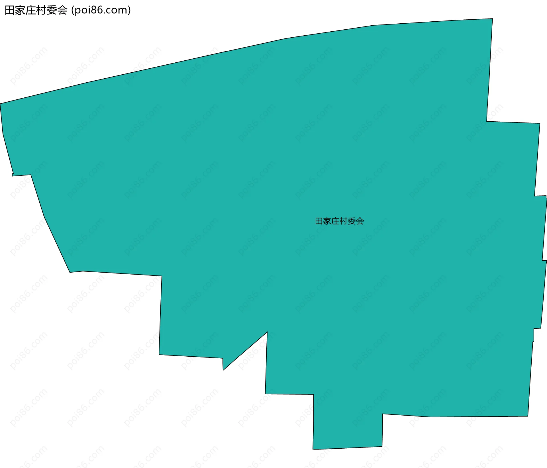 田家庄村委会边界地图