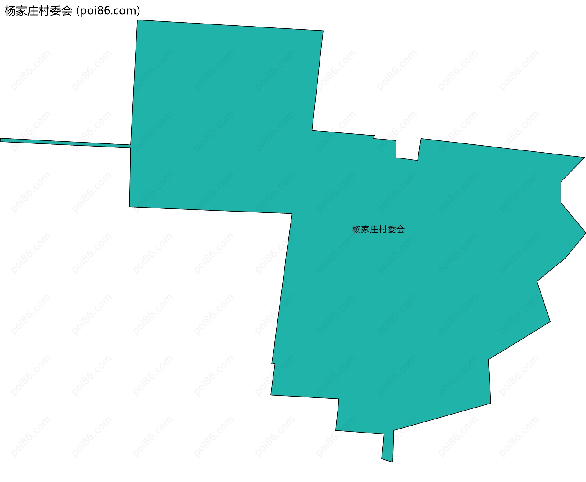 杨家庄村委会边界地图