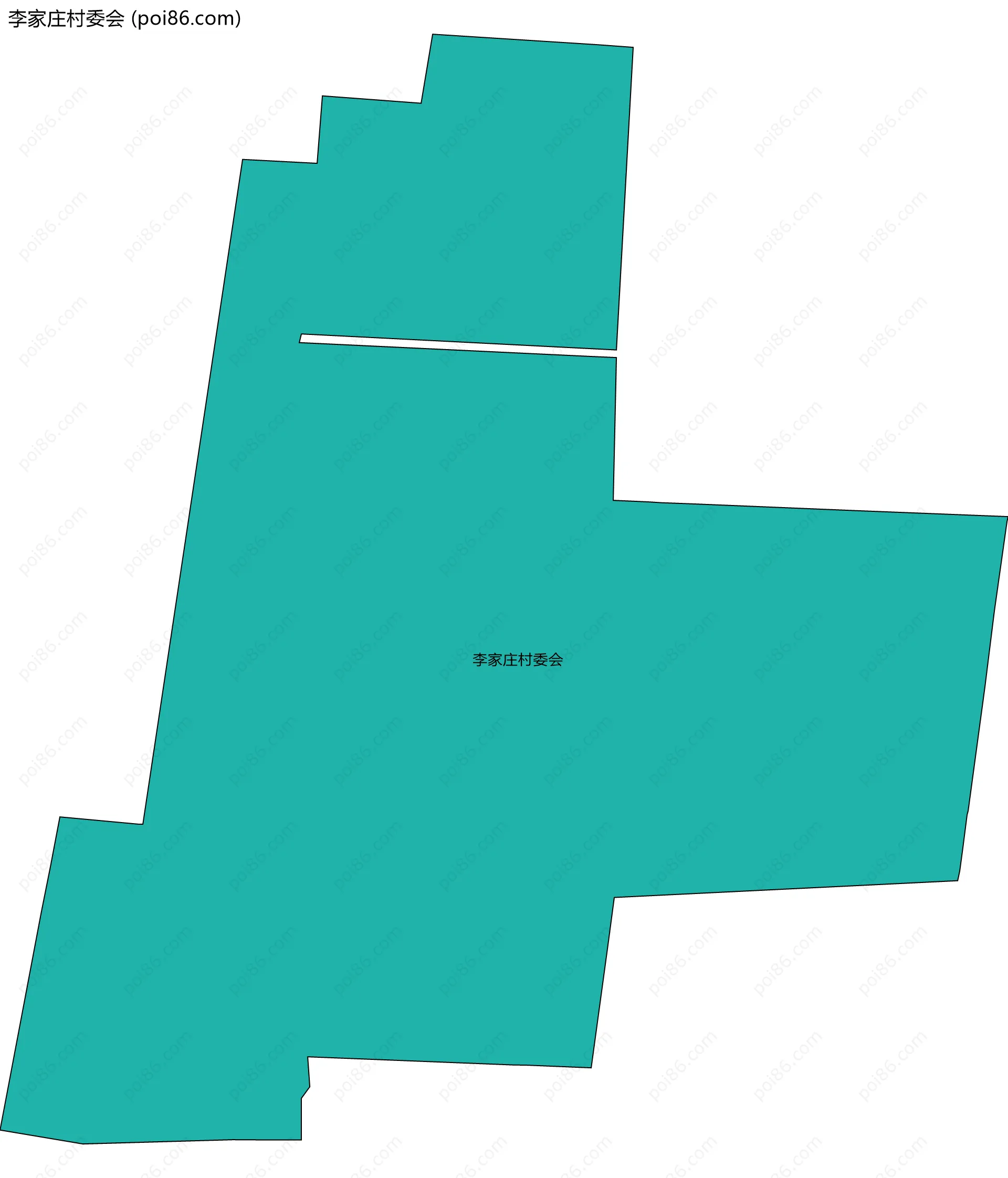 李家庄村委会边界地图