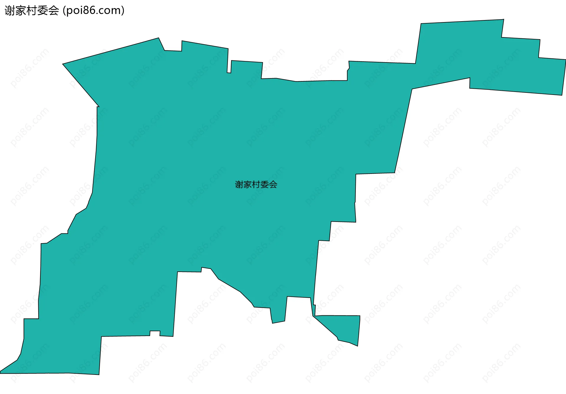谢家村委会边界地图