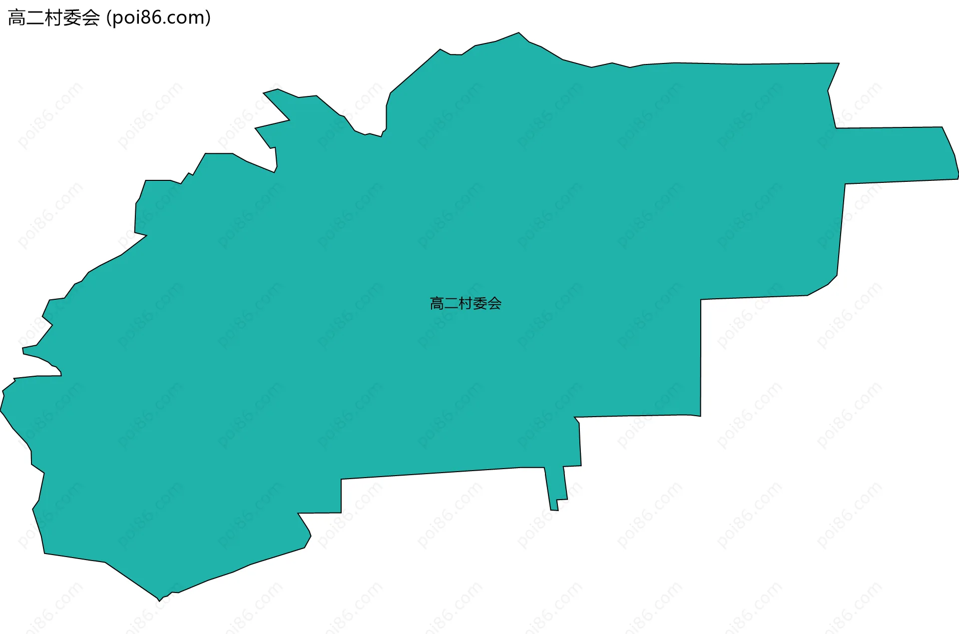 高二村委会边界地图
