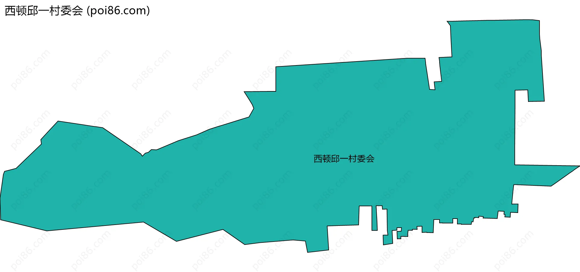 西顿邱一村委会边界地图