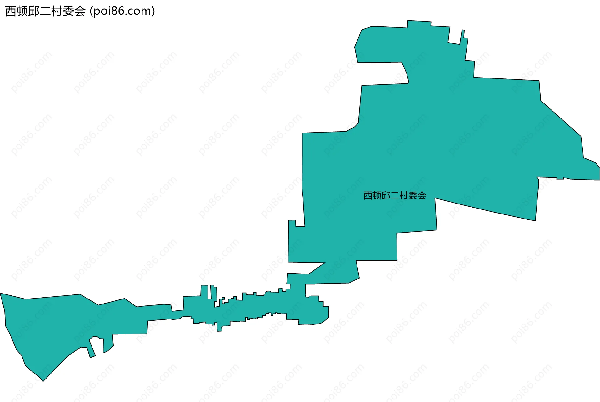 西顿邱二村委会边界地图