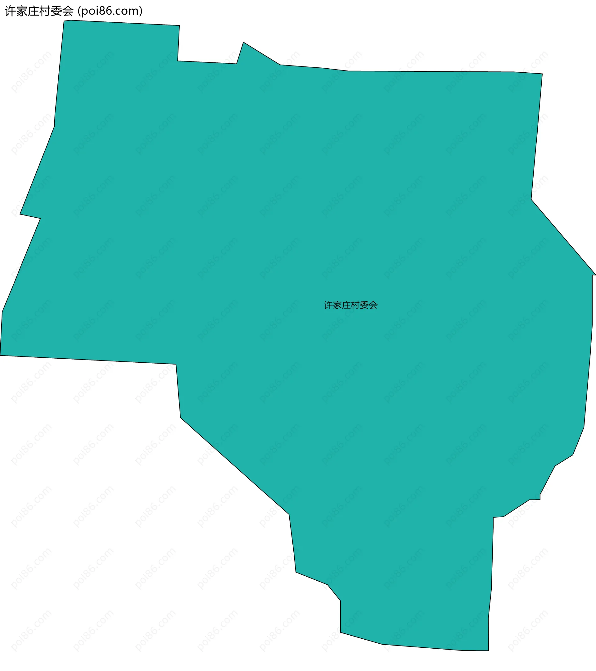 许家庄村委会边界地图
