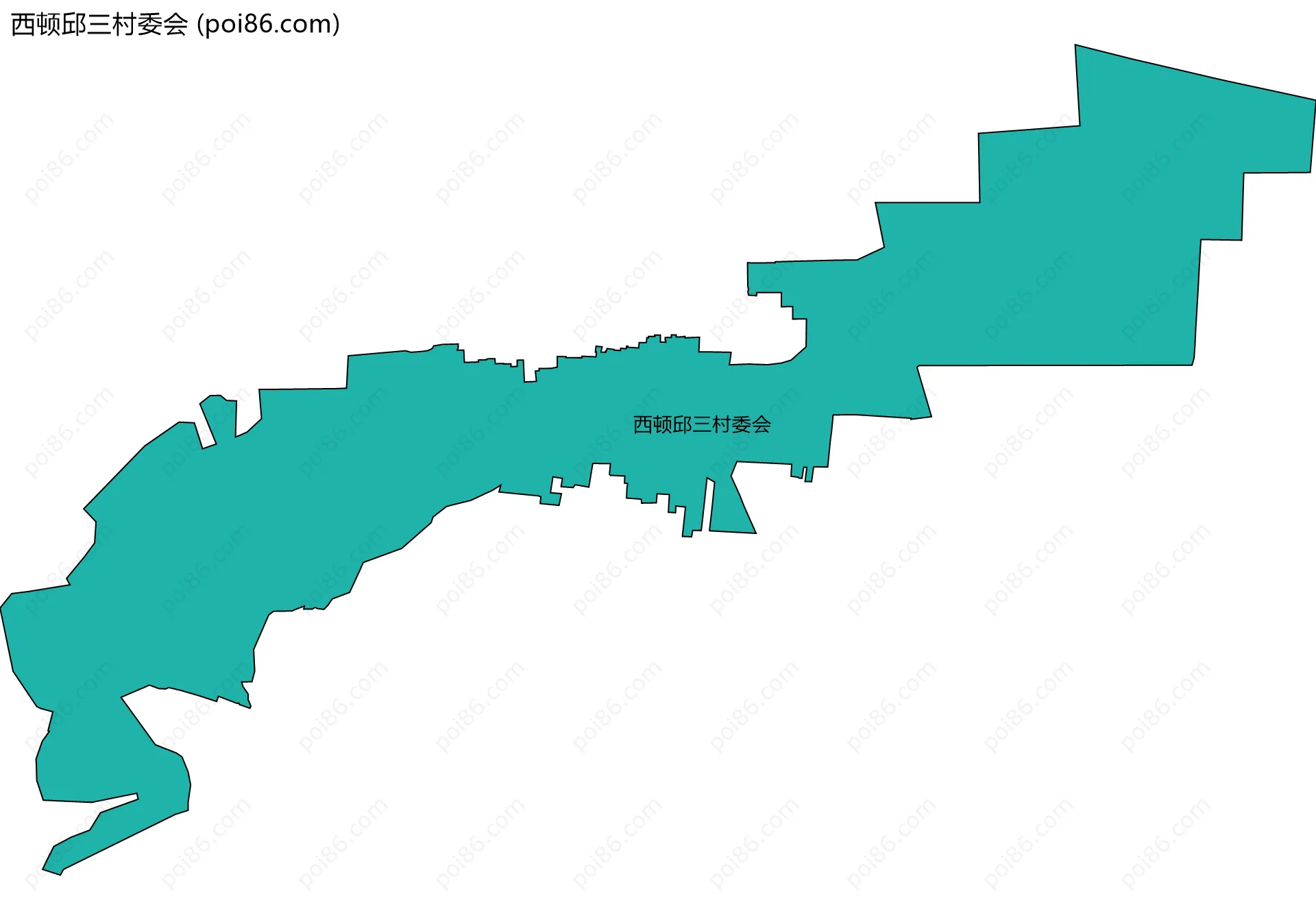 西顿邱三村委会边界地图