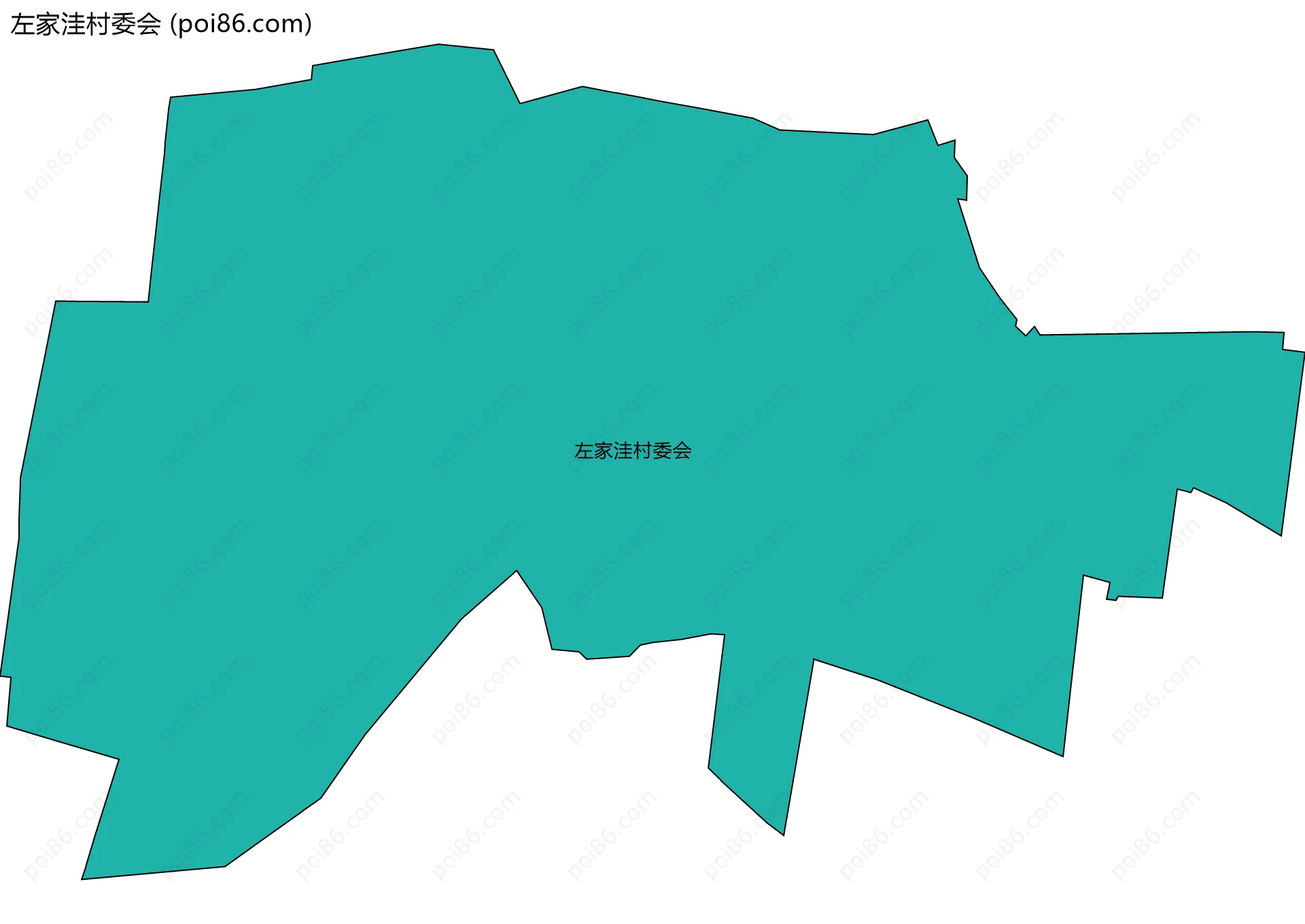 左家洼村委会边界地图